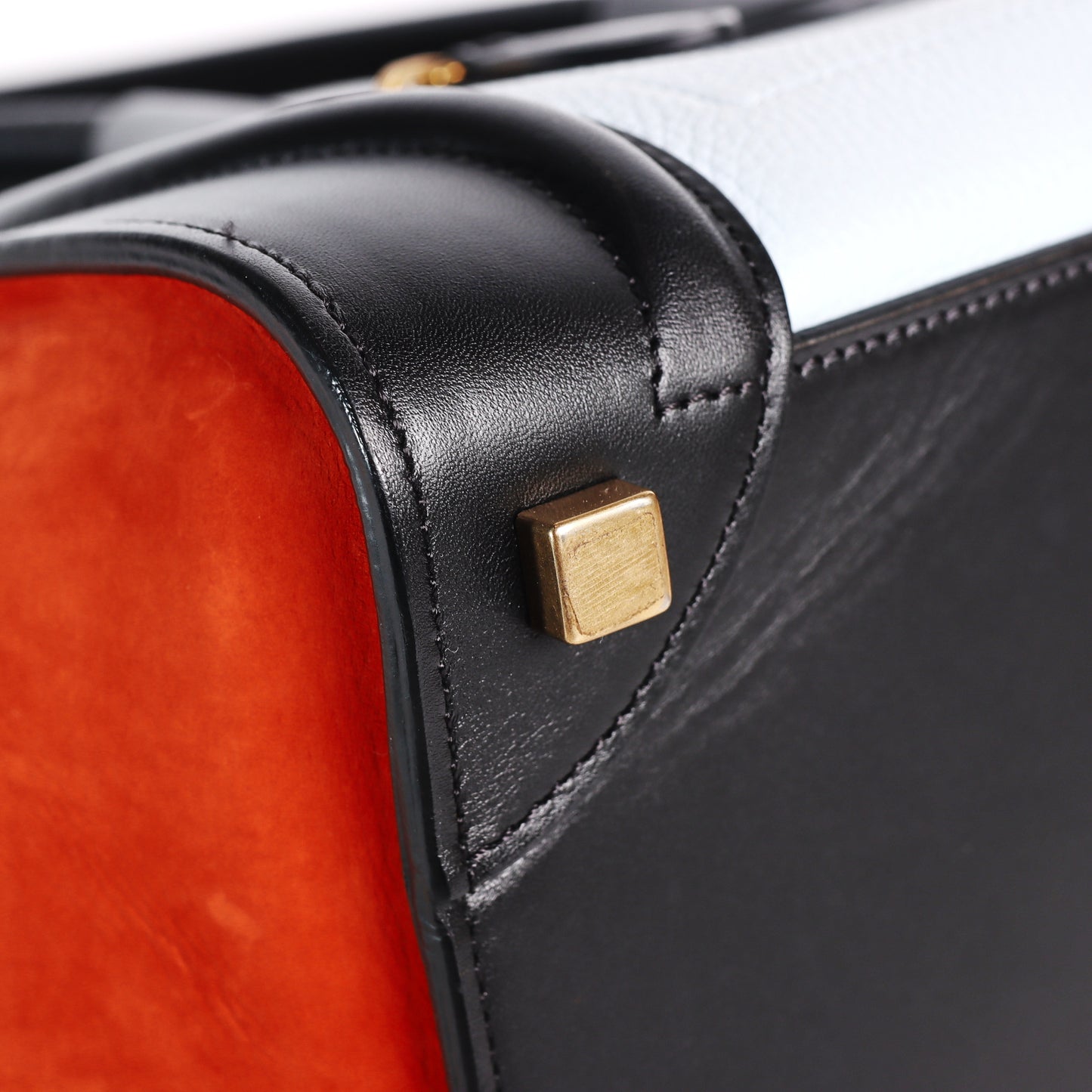Pre-Owned Celine Luggage Multicolor Calfskin Top Handle Bag 65203961 L
