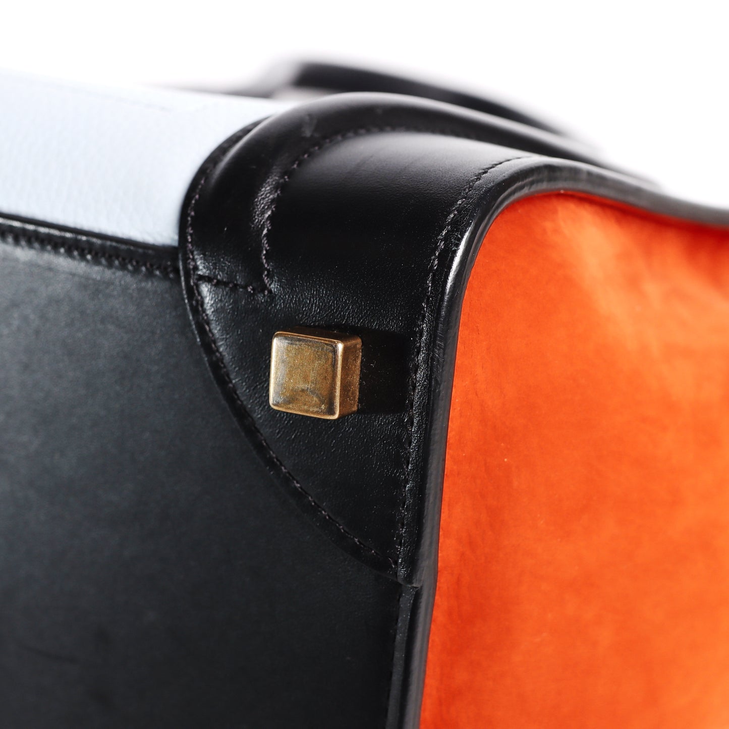 Pre-Owned Celine Luggage Multicolor Calfskin Top Handle Bag 65203961 L