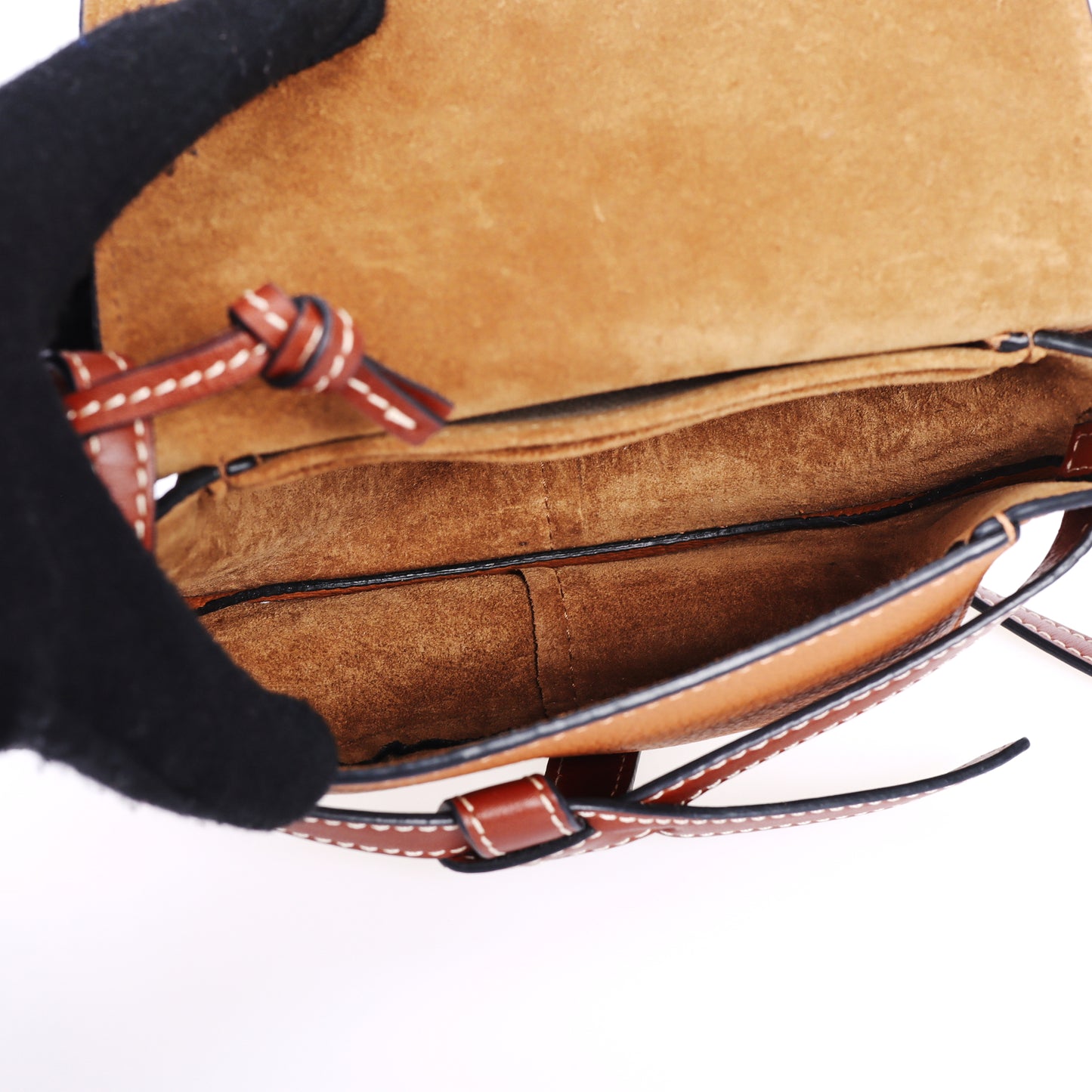 Pre-Owned Loewe Gate Tan Calfskin Crossbody Bag 65546791