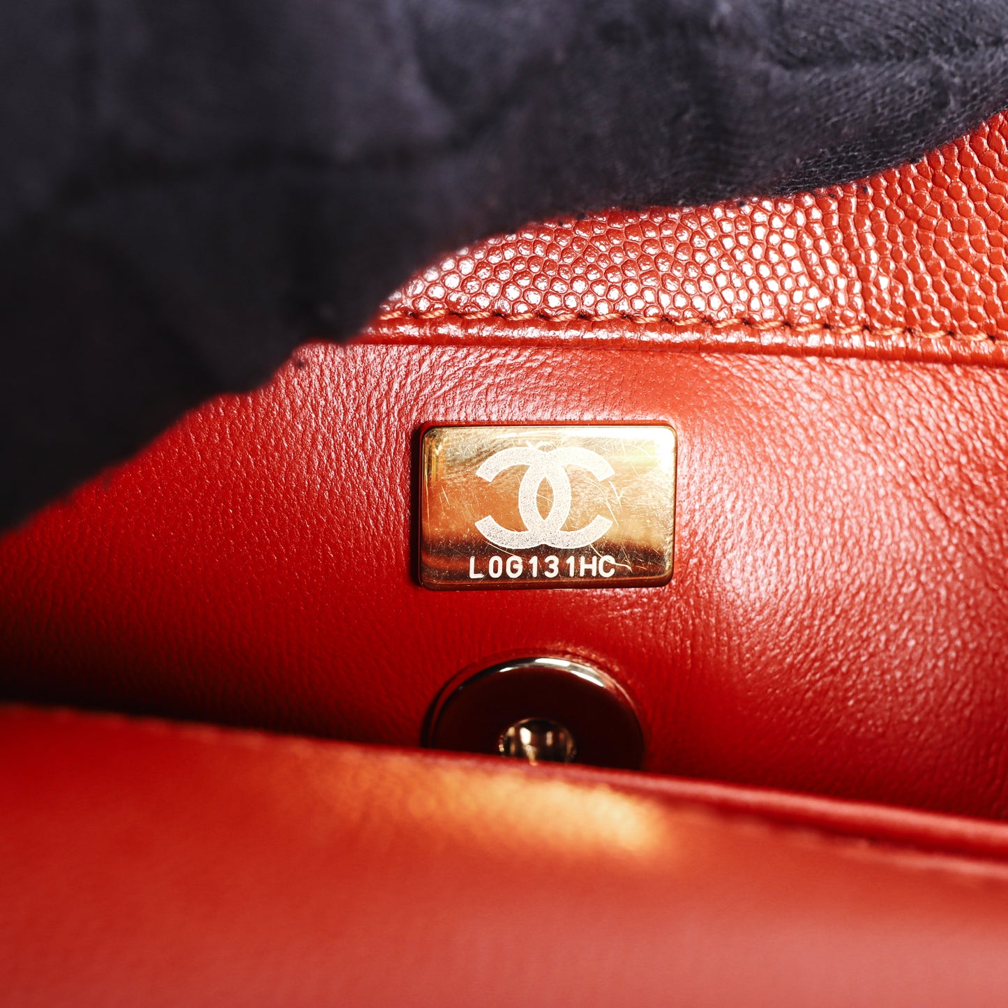 Pre-Owned Chanel Coco Handle Red Caviar Calfskin Shoulder Bag 65868875