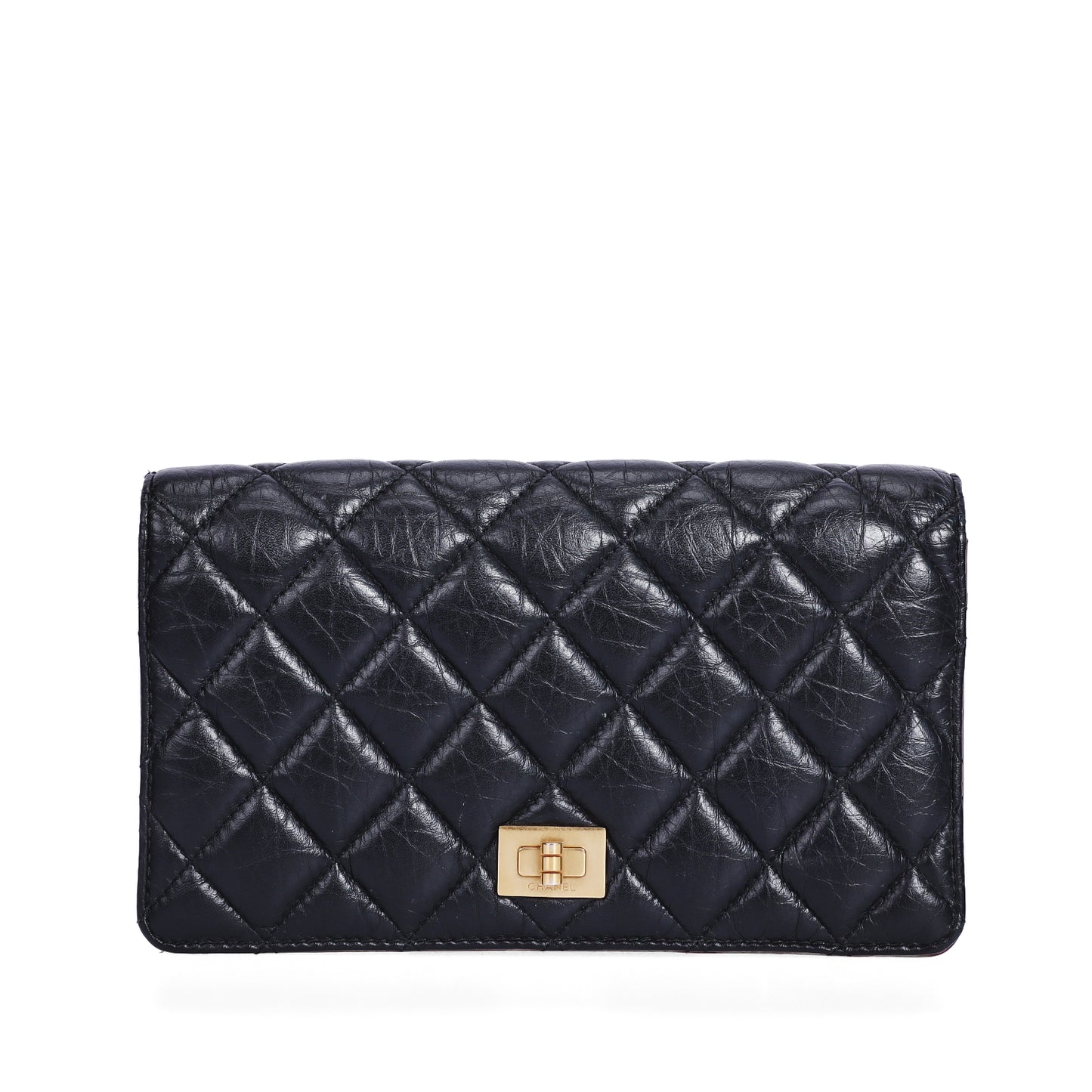 Pre-Owned Chanel Black Quilted Calfskin Leather Wallet 66798715