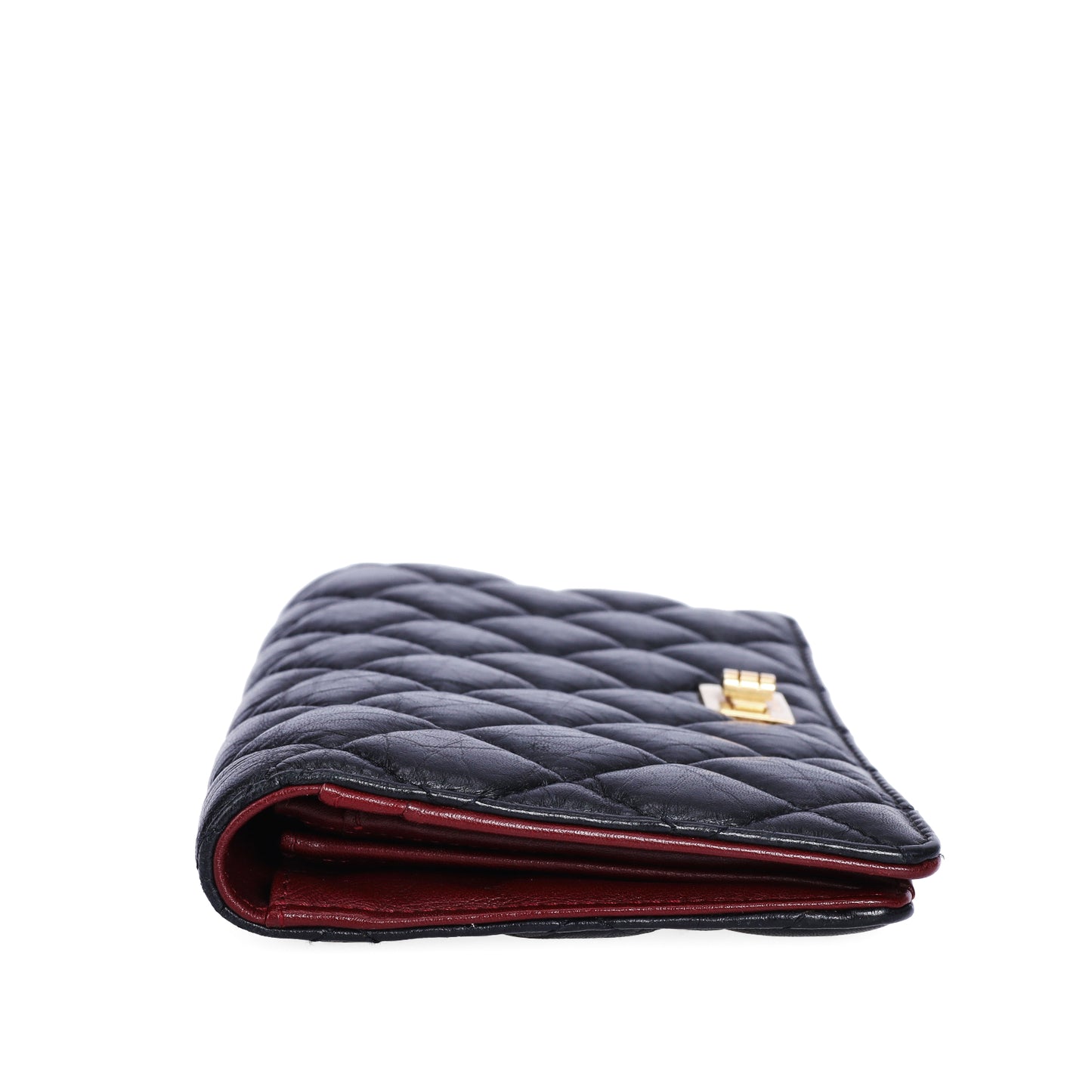 Pre-Owned Chanel Black Quilted Calfskin Leather Wallet 66798715