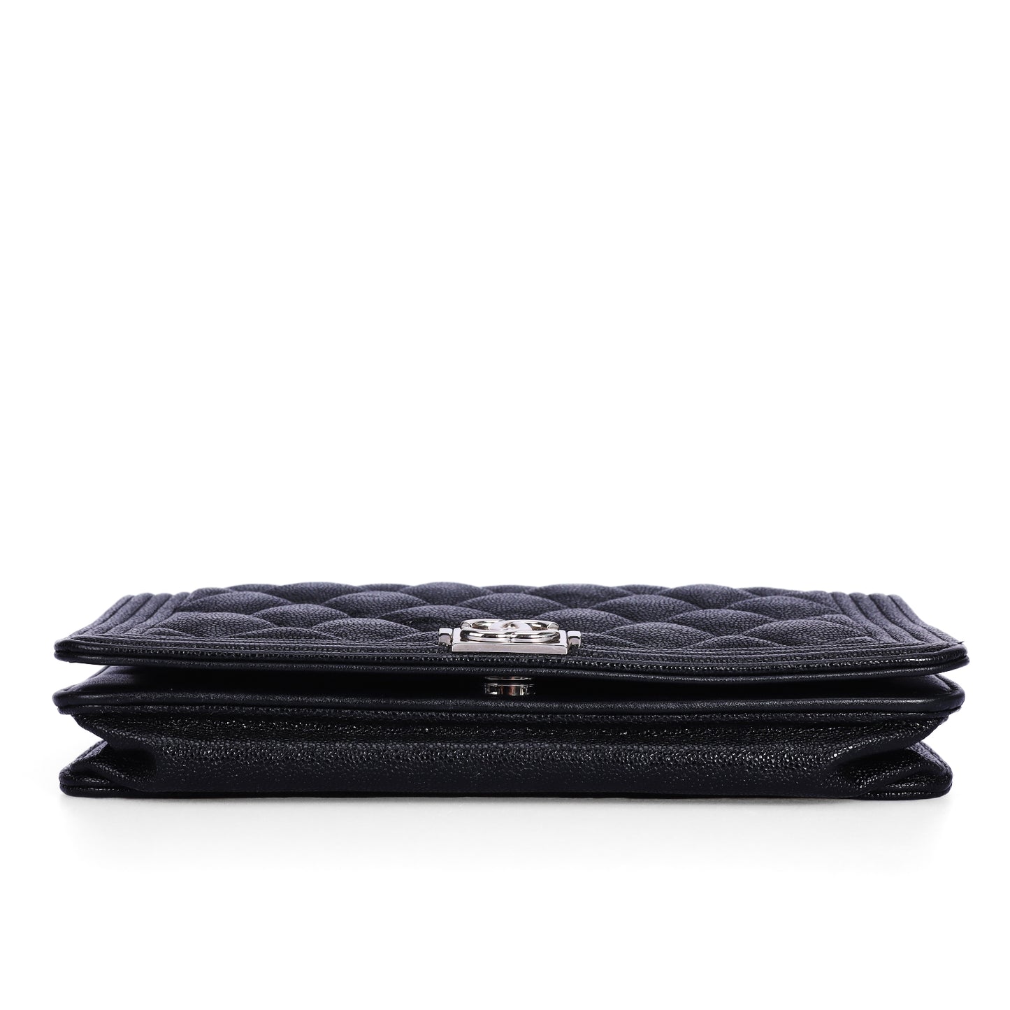 Pre-Owned Chanel Boy Black Calfskin Wallet on Chain 66815808 L