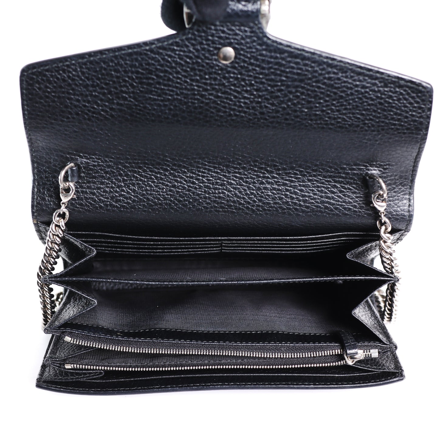 Pre-Owned Gucci Dionysus Black Leather Chain Shoulder Bag 67026415