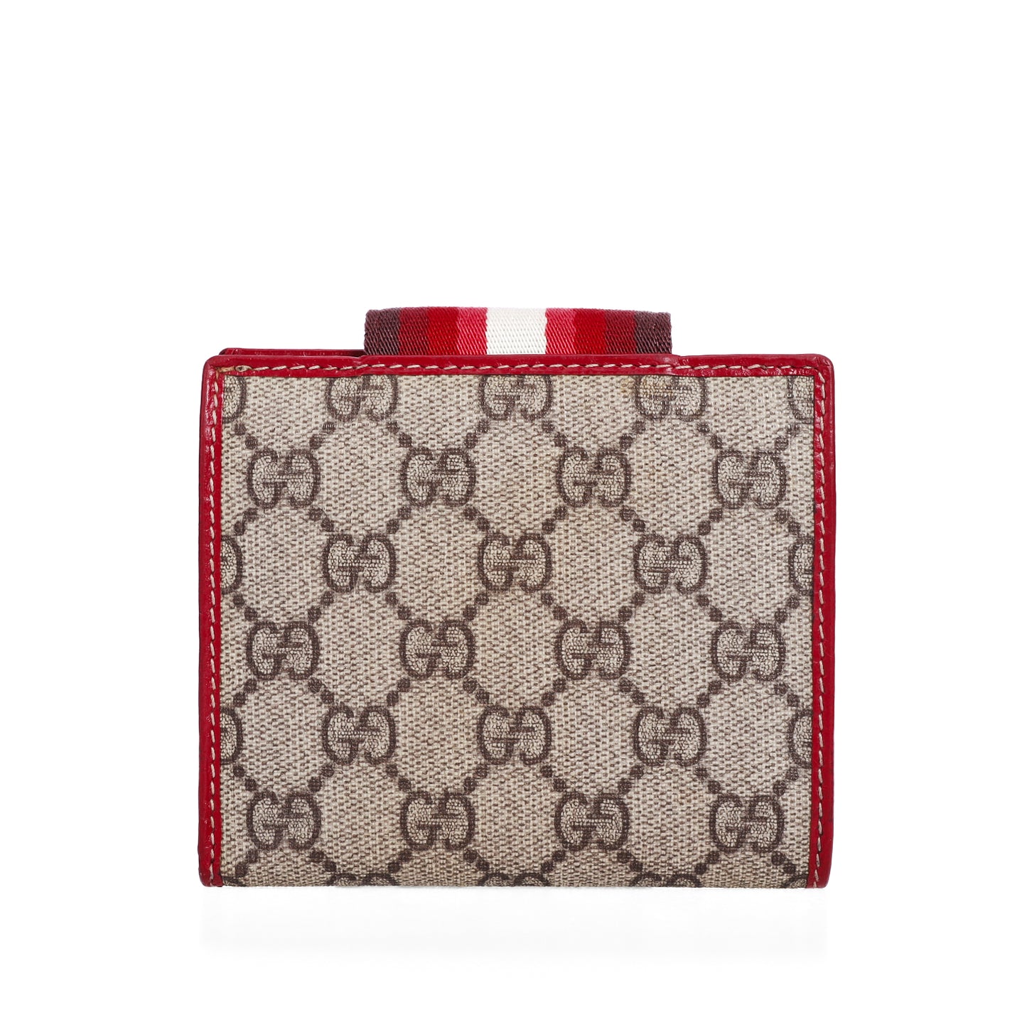 Pre-Owned Gucci GG Supreme Beige Coated Canvas Wallet 68657396
