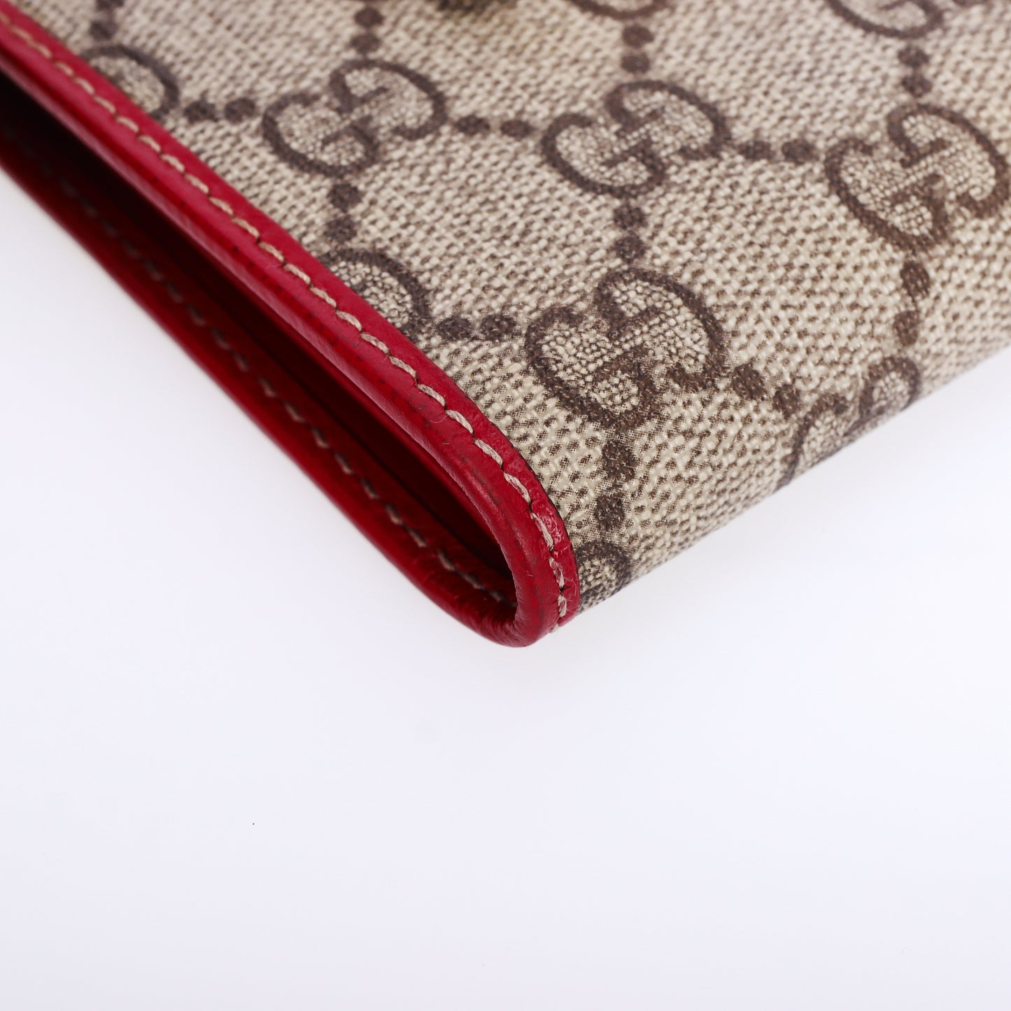 Pre-Owned Gucci GG Supreme Beige Coated Canvas Wallet 68657396