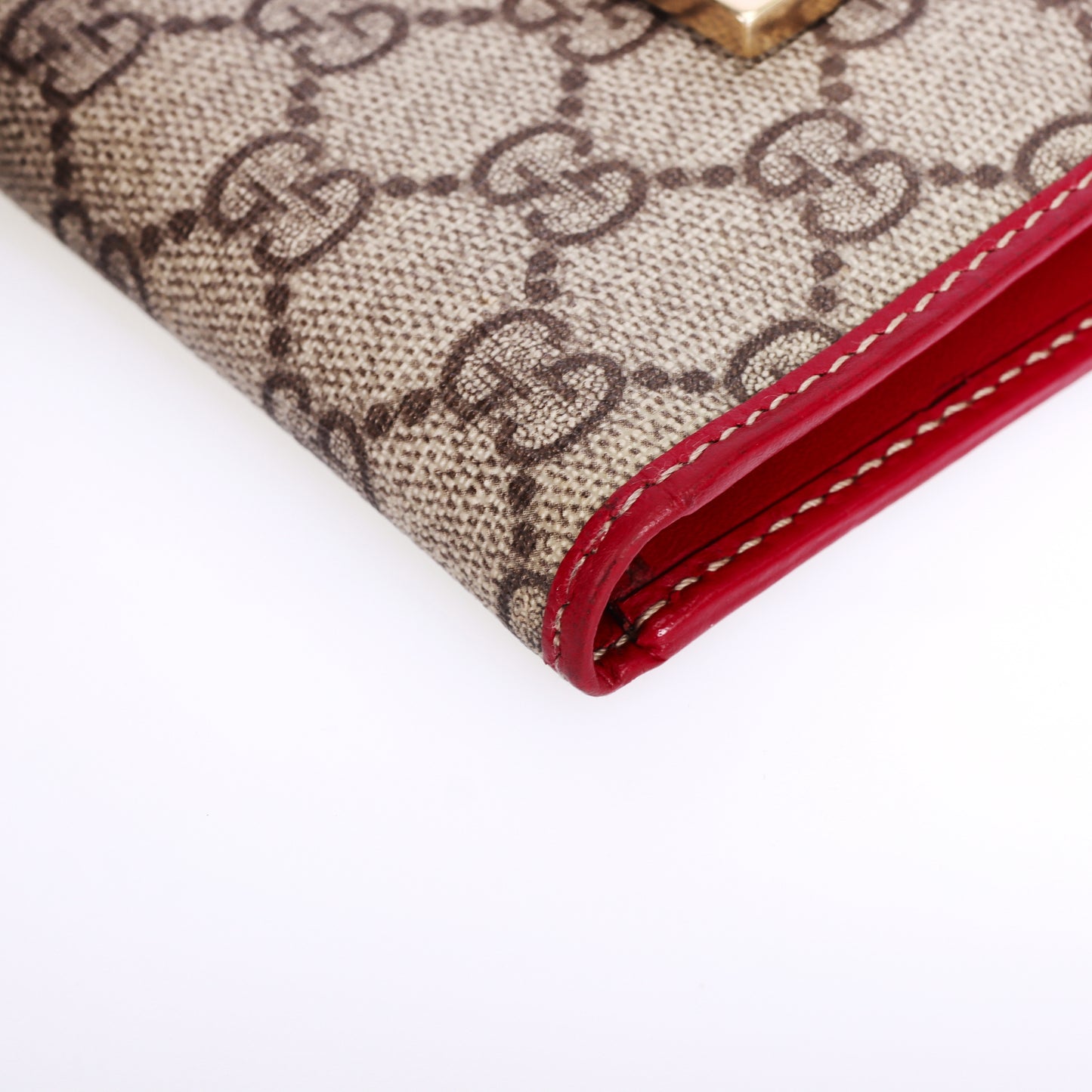 Pre-Owned Gucci GG Supreme Beige Coated Canvas Wallet 68657396