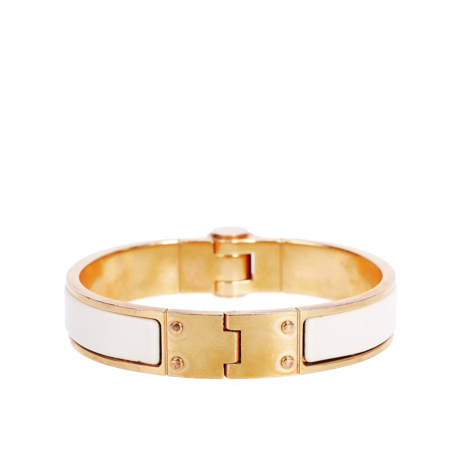 Pre-Owned Hermès Hinged Gold-Tone Bracelet 69268320
