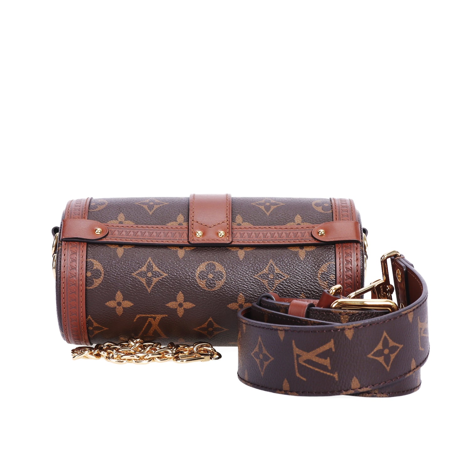 Pre-Owned Louis Vuitton Papillon Trunk Brown Coated Canvas Crossbody Bag 69718696 L
