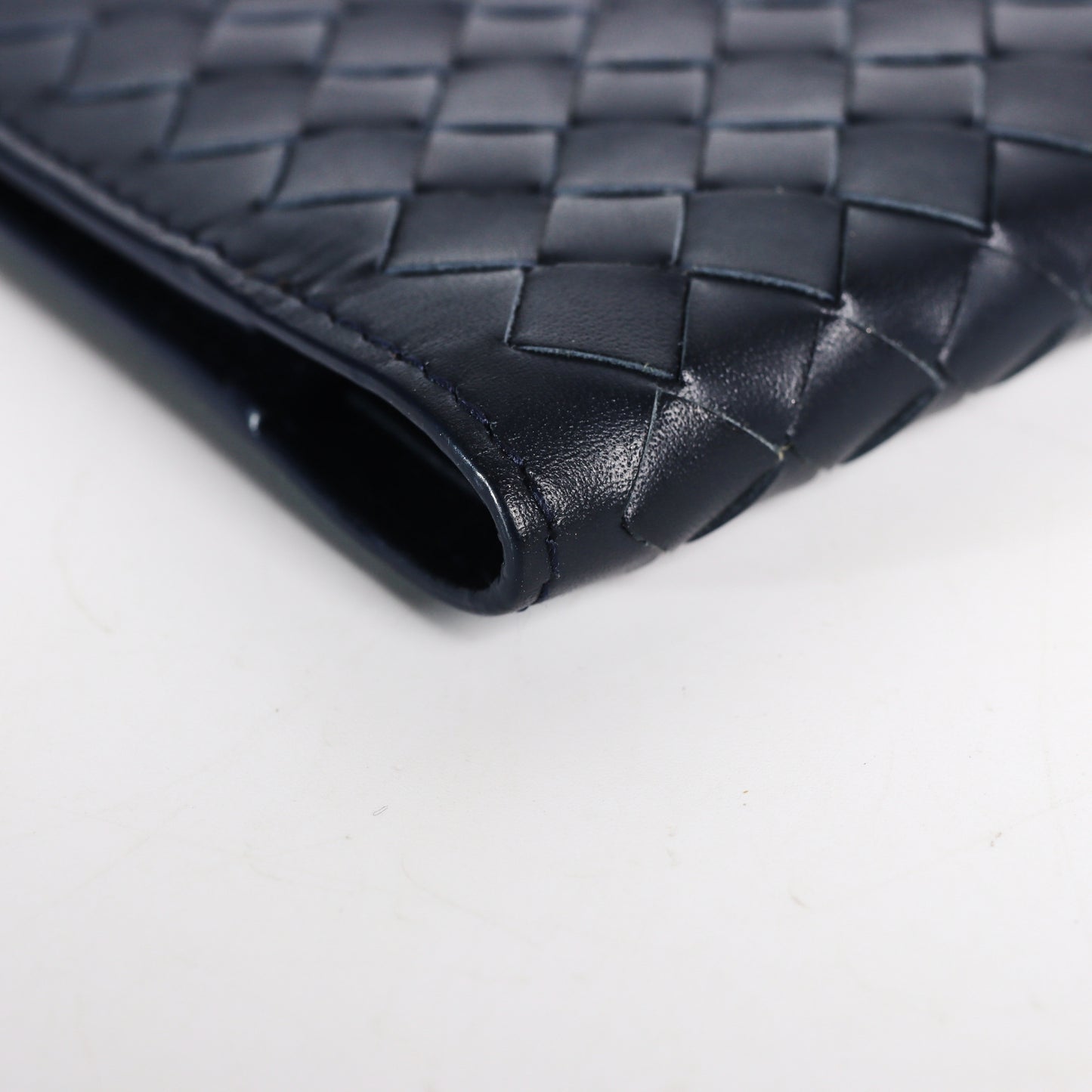 Pre-Owned Bottega Veneta Intrecciato Black Calfskin Wallet 69848781