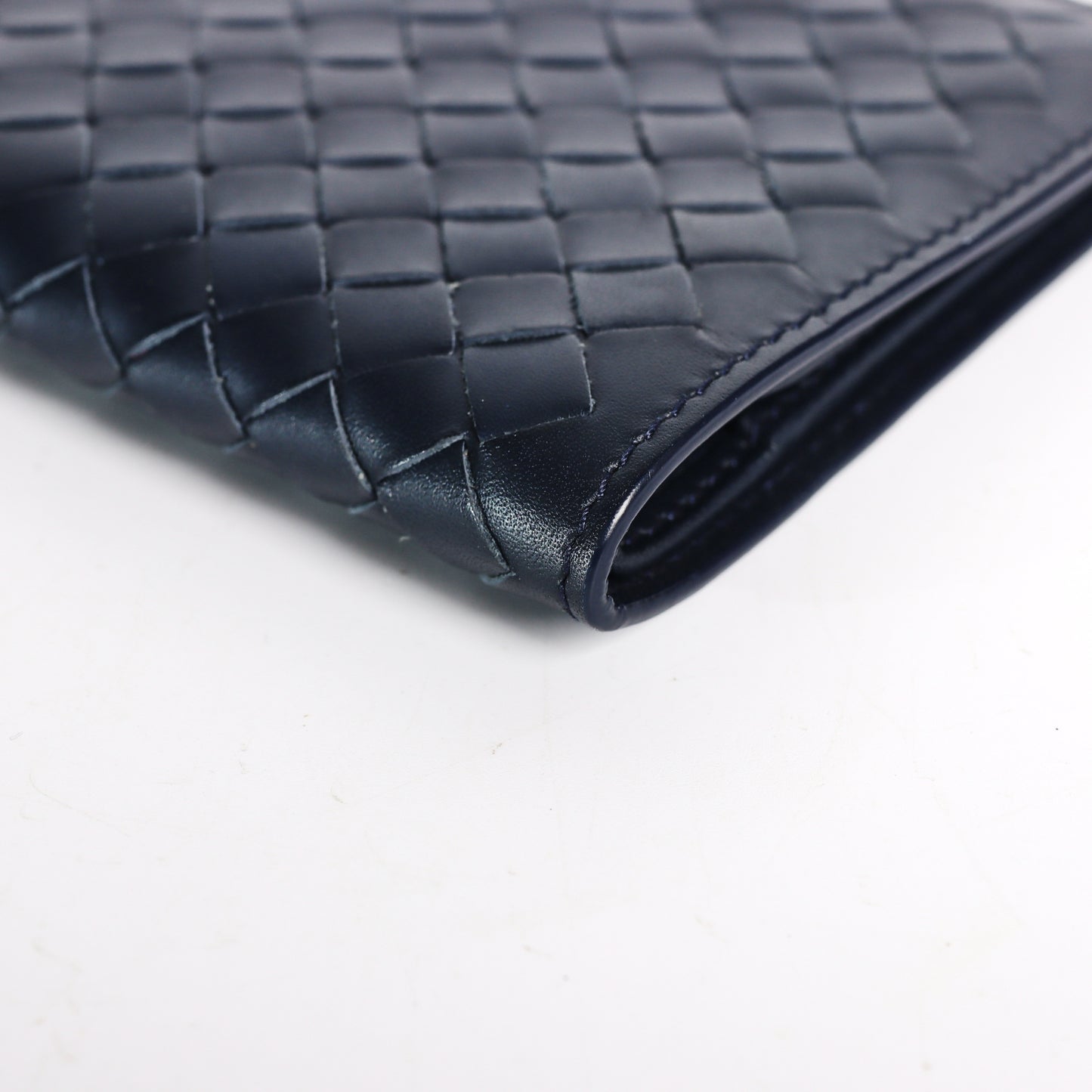 Pre-Owned Bottega Veneta Intrecciato Black Calfskin Wallet 69848781