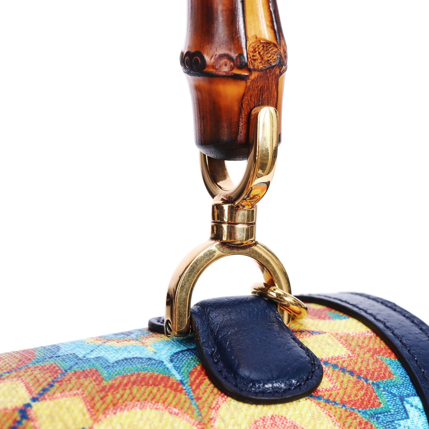 Pre-Owned Gucci Bamboo 1947 Multicolor Coated Canvas Shoulder Bag 69936046