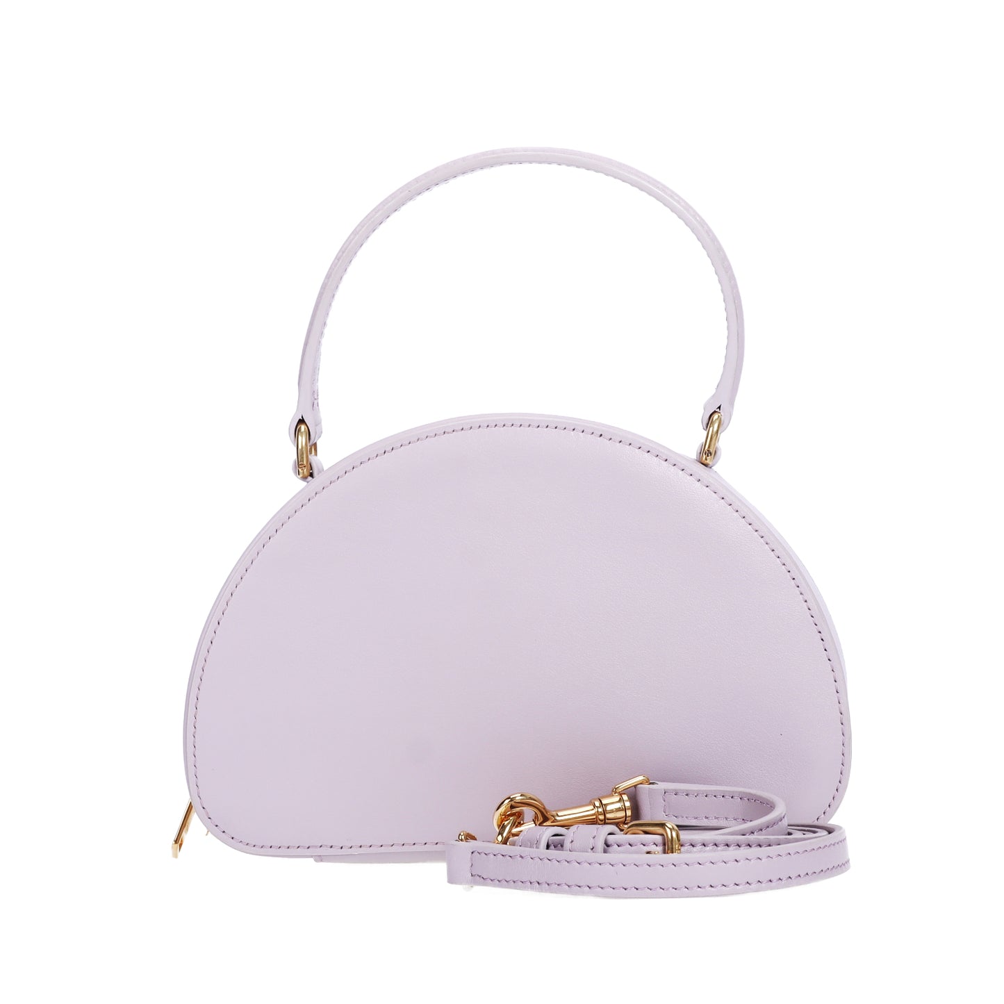 Pre-Owned Celine Half Moon Purple Calfskin Shoulder Bag 70893467