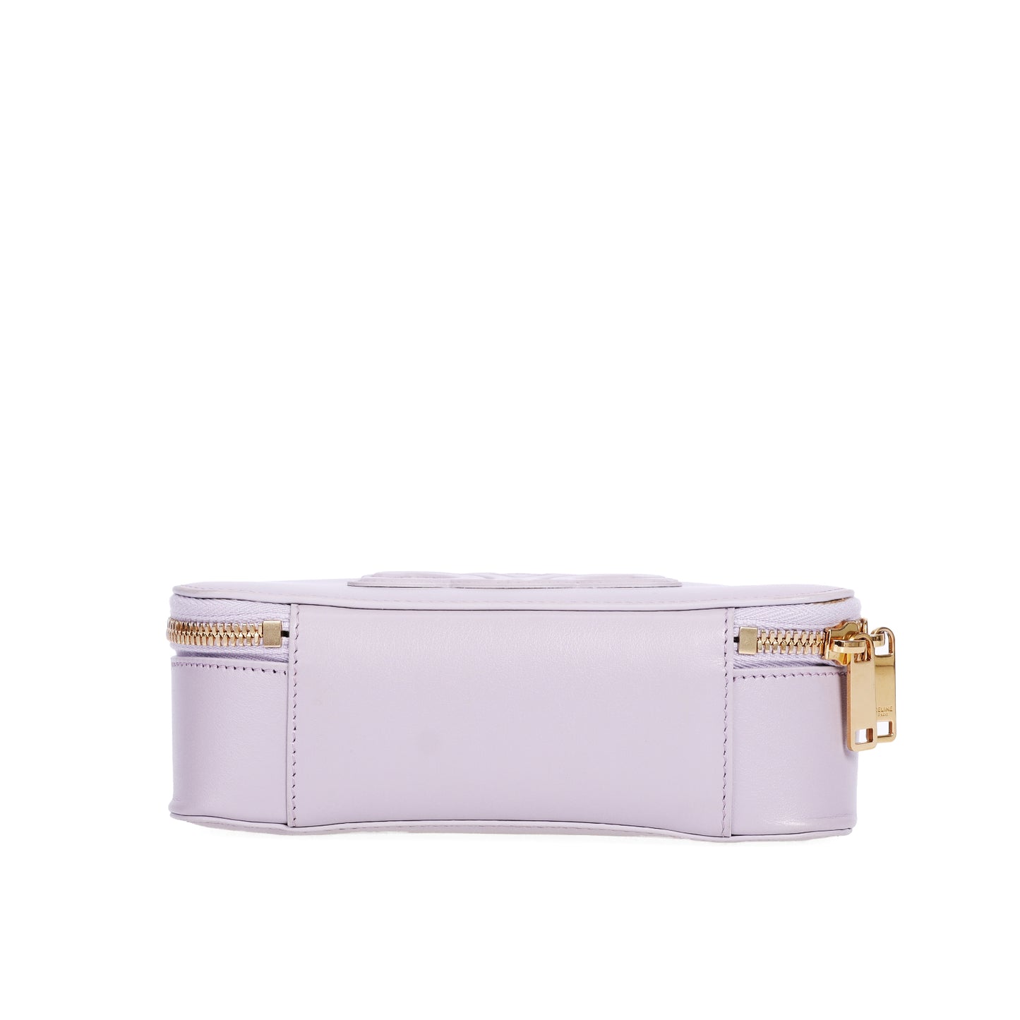 Pre-Owned Celine Half Moon Purple Calfskin Shoulder Bag 70893467