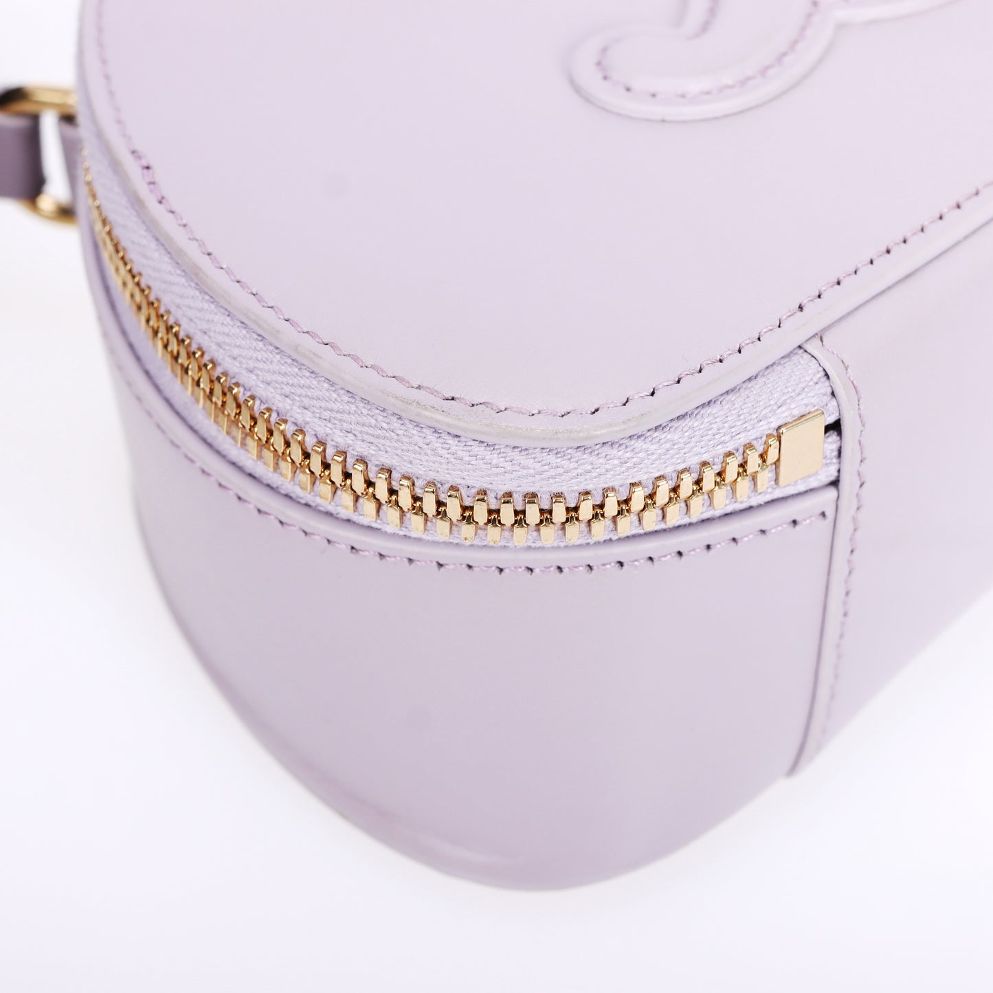 Pre-Owned Celine Half Moon Purple Calfskin Shoulder Bag 70893467