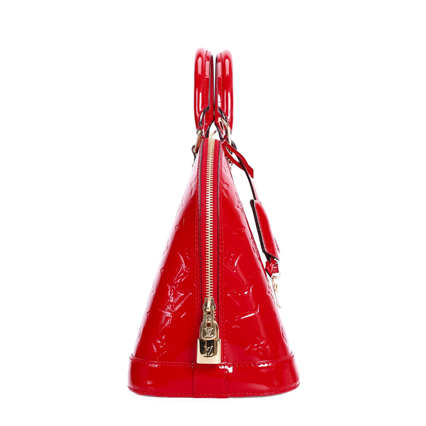 Pre-Owned Louis Vuitton Alma PM Red Patent Leather Shoulder Bag 72014458