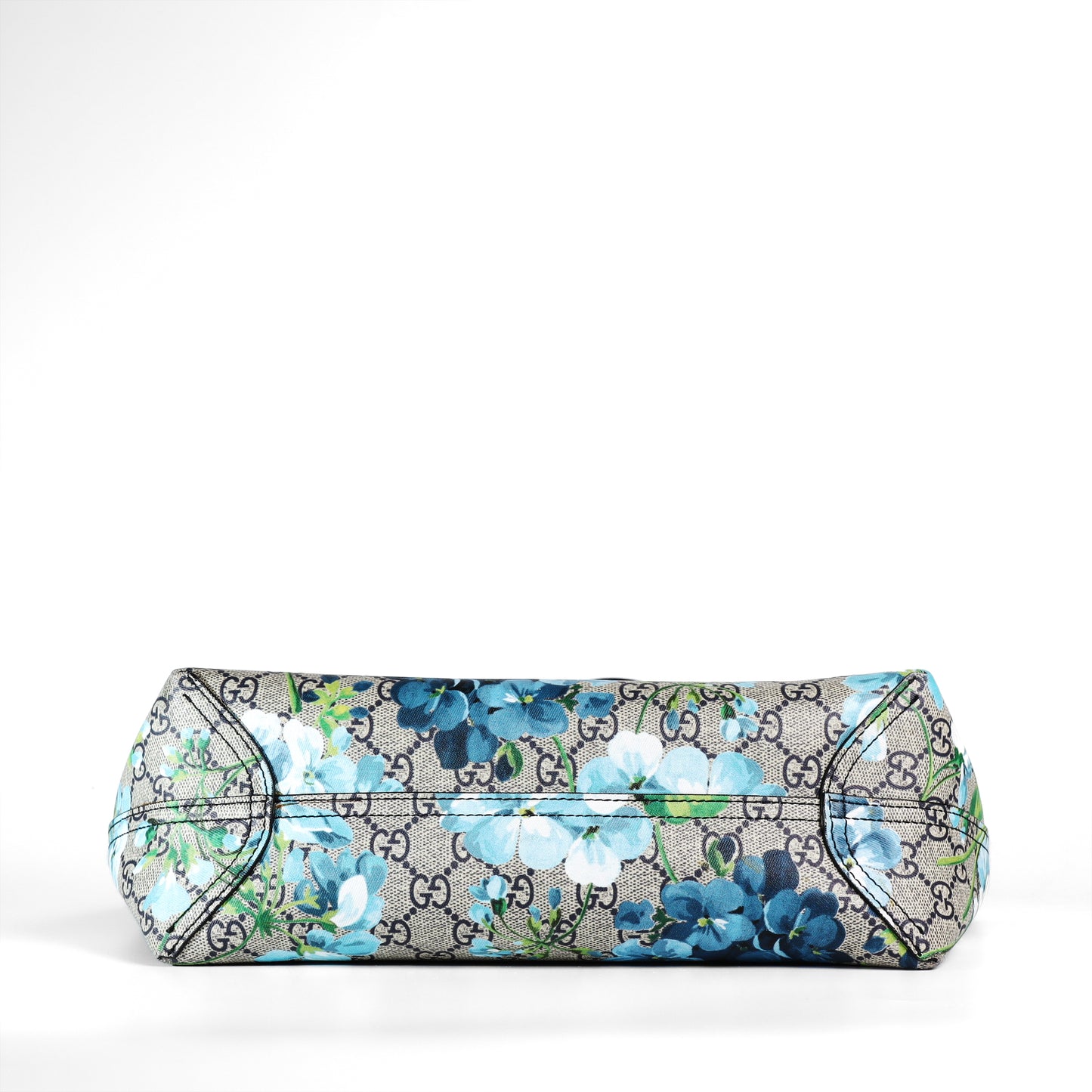 Pre‑Owned Gucci Ebony/Blue Floral GG Supreme coated canvas Tote Bag 73081933