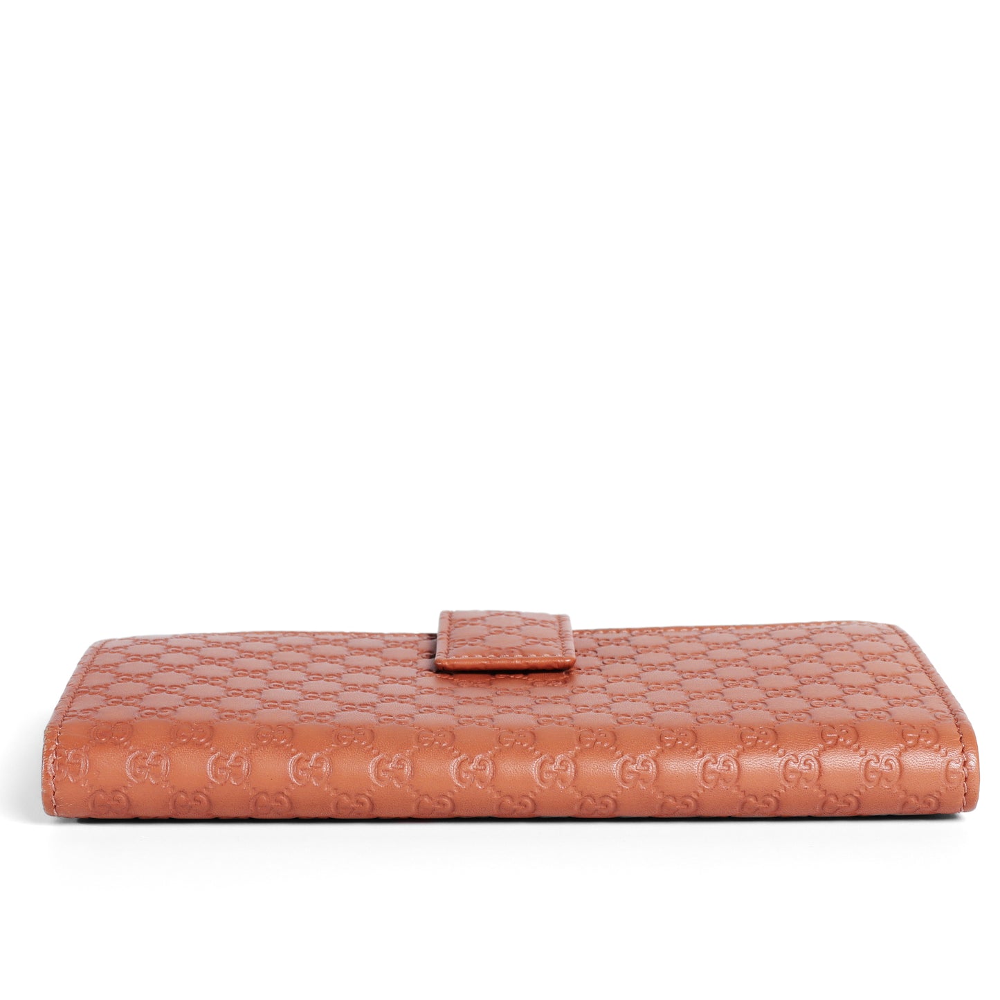 Pre-Owned Gucci Guccissima Salmon Pink Embossed GG Pattern Small Leather Goods 74317083