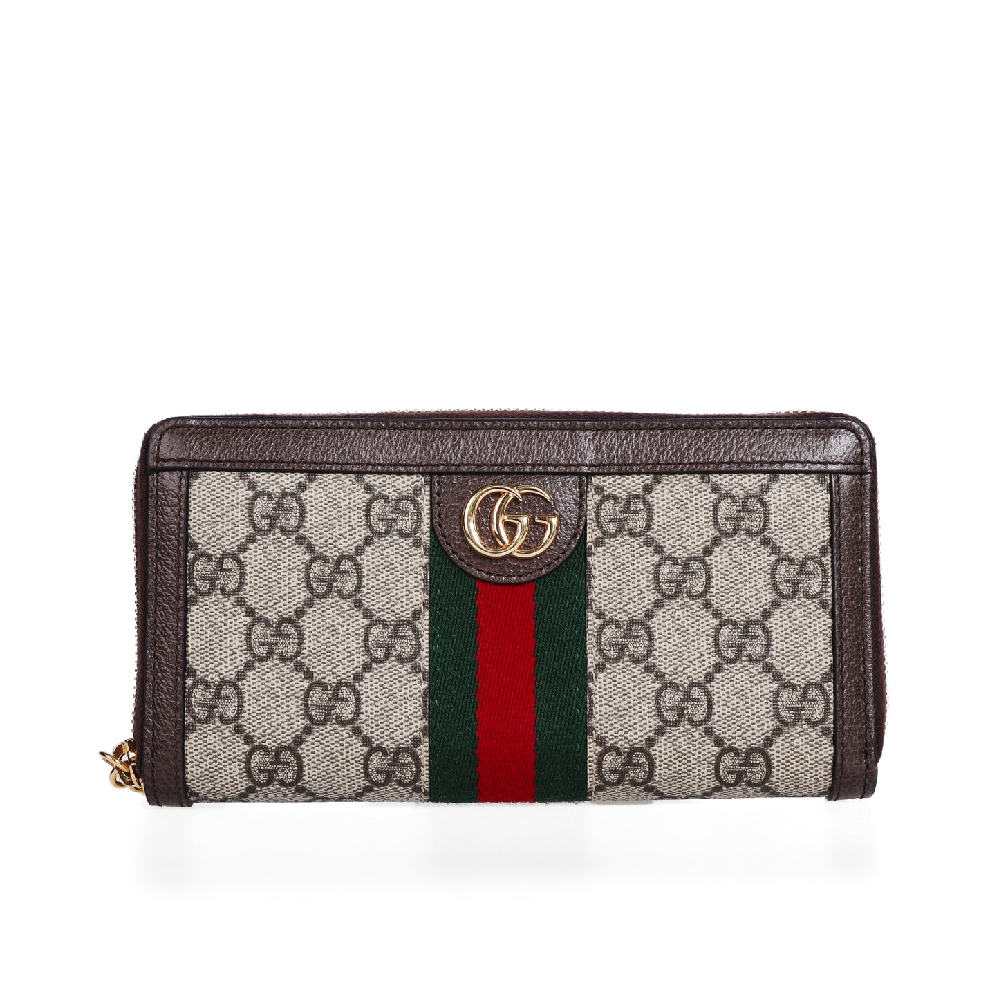 Pe-Owned Gucci Ophidia Beige GG Supreme Coated Canvas Wallet 75655291