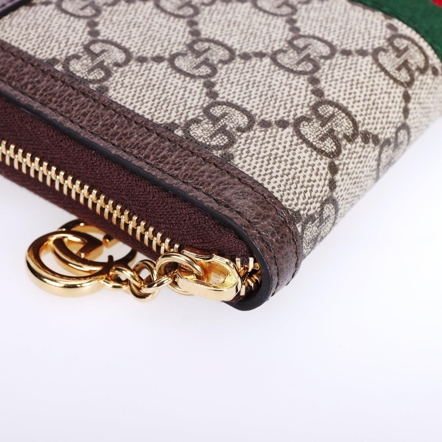 Pe-Owned Gucci Ophidia Beige GG Supreme Coated Canvas Wallet 75655291