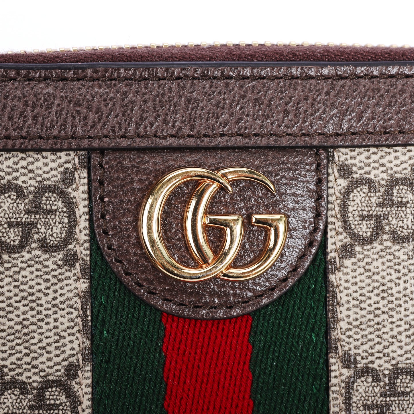 Pe-Owned Gucci Ophidia Beige GG Supreme Coated Canvas Wallet 75655291