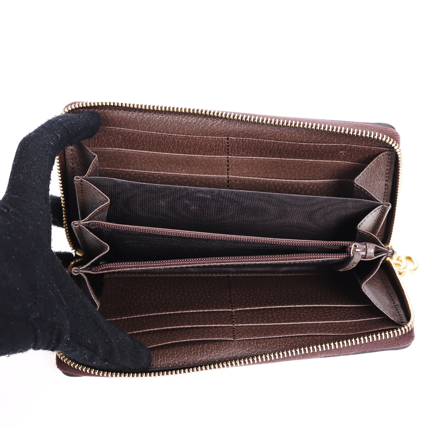 Pe-Owned Gucci Ophidia Beige GG Supreme Coated Canvas Wallet 75655291