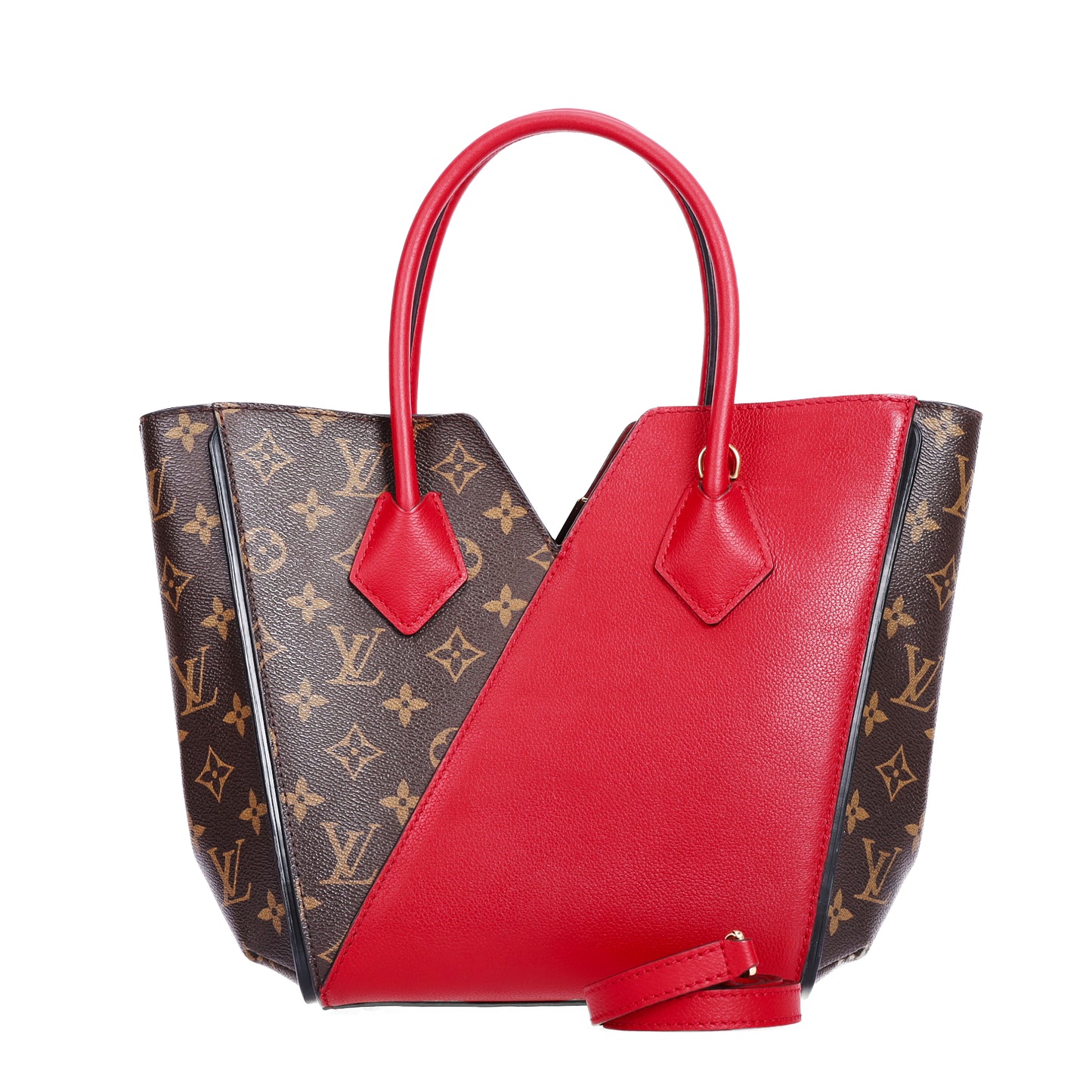 Pre-Owned Louis Vuitton Kimono Monogram Canvas and Red Calfskin Leather Shoulder Bag 75972432