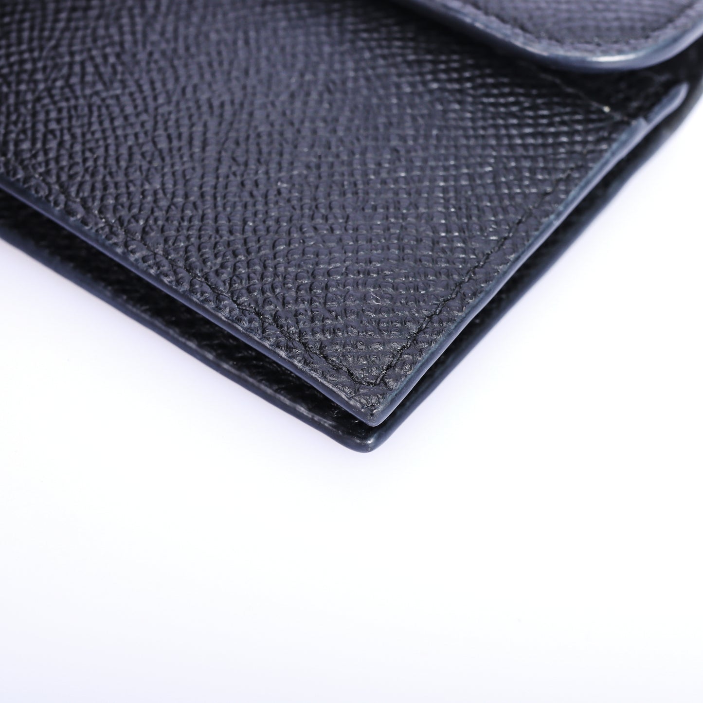 Pre-Owned Dior Saddle Black Grained Calfskin Leather Wallet 76103194