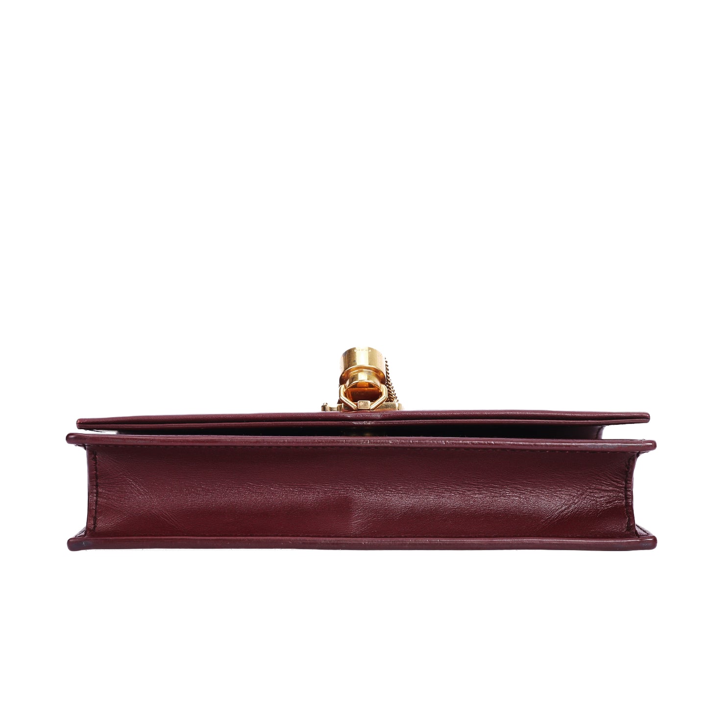 Pre-Owned Saint Laurent Kate Monogram Burgundy Calfskin Leather Wallet on Chain 76131252