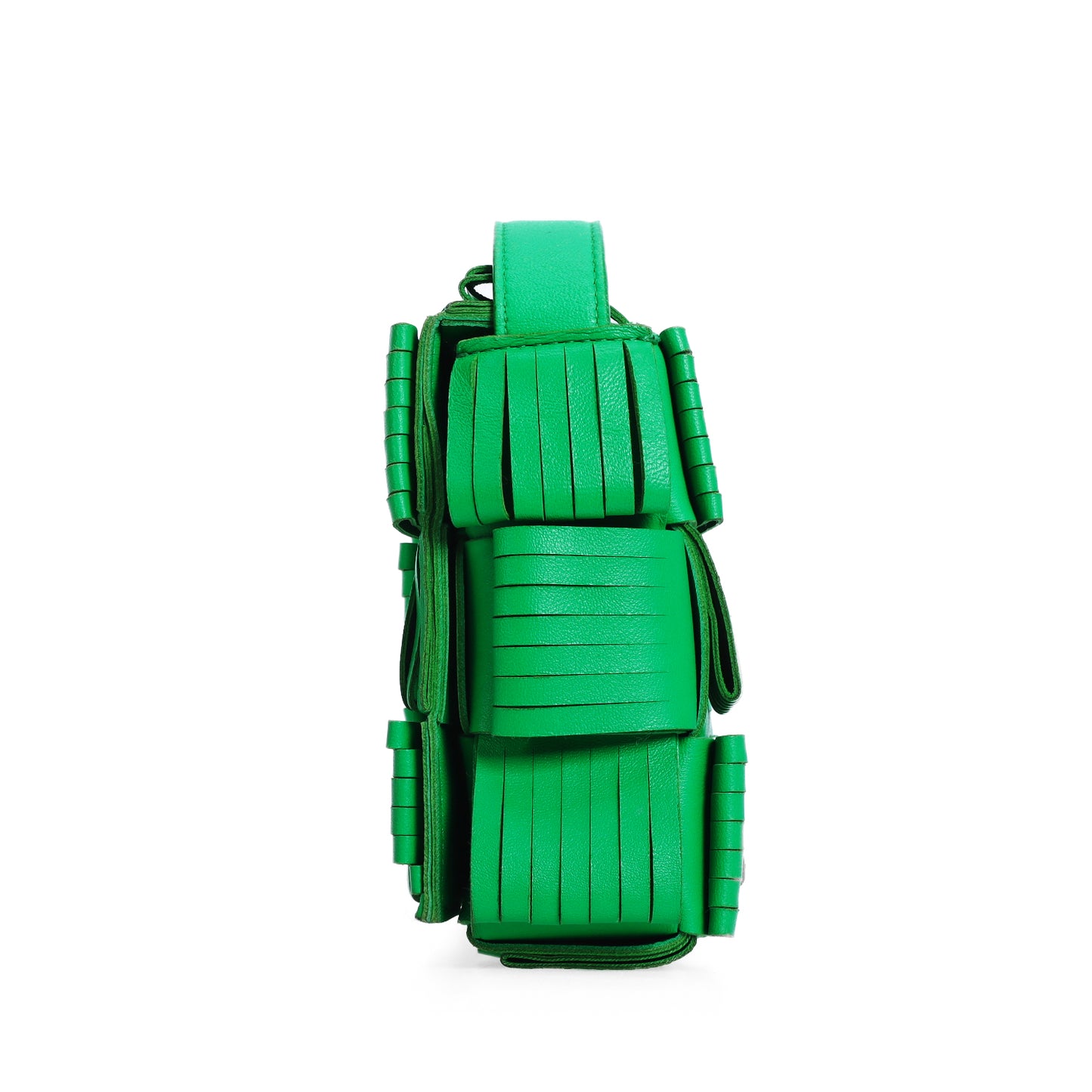 Pre-Owned Bottega Veneta Cassette Green Calfskin Crossbody Bag 76603824