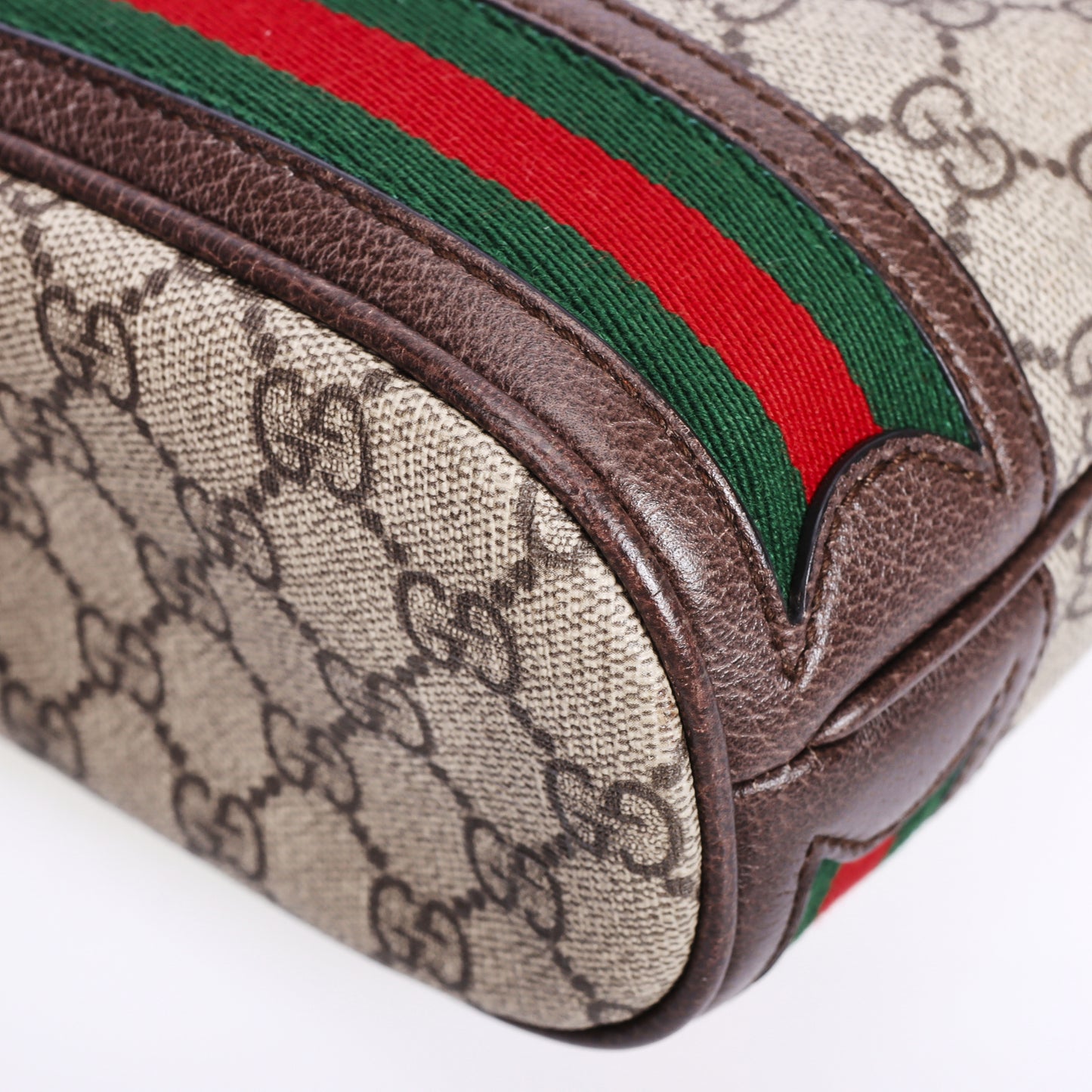 Pre-Owned Gucci Ophidia Bucket GG Supreme Brown Coated Canvas Shoulder Bag 78377362