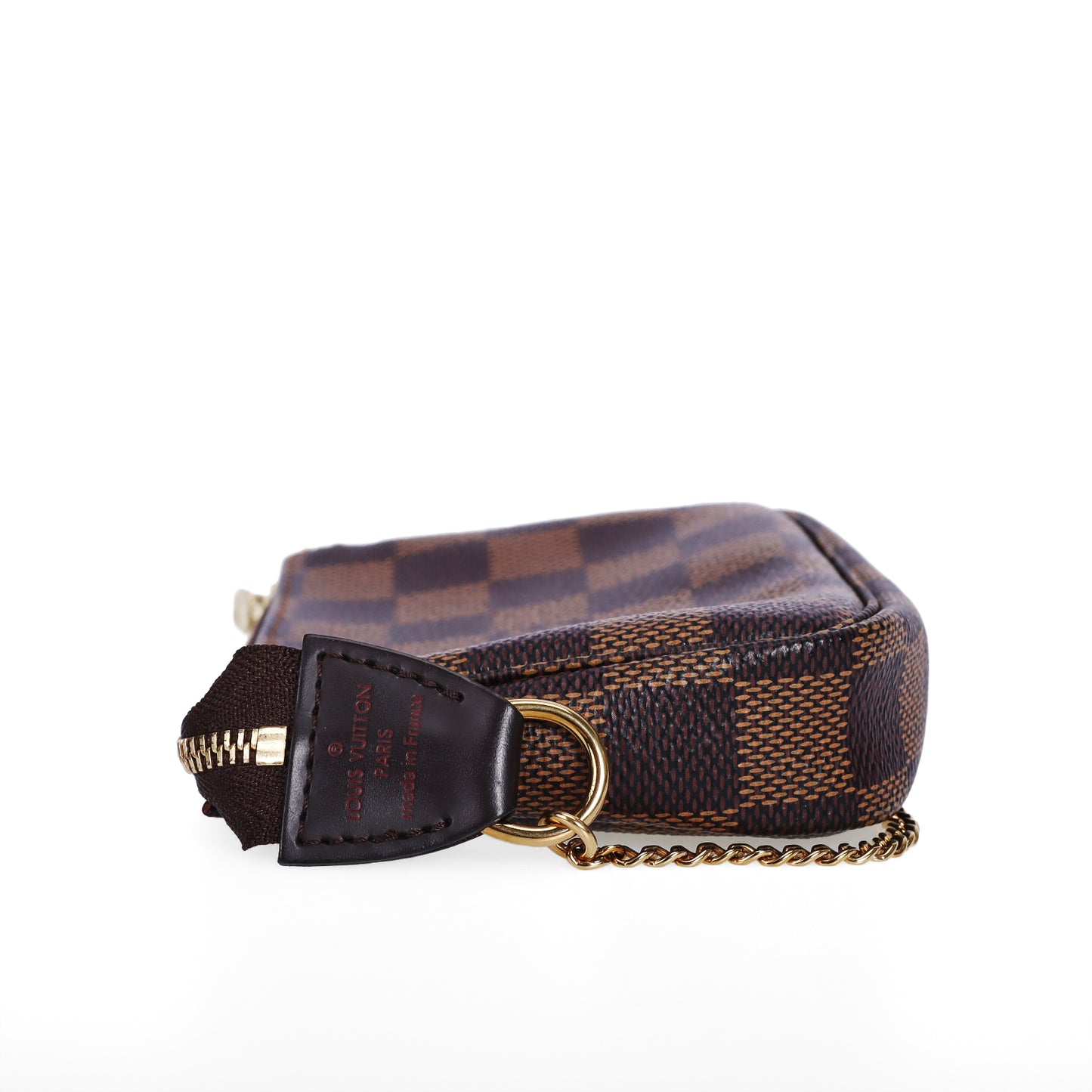 Pre‑Owned Louis Vuitton POCHETTE ACCESSORIES Brown Damier Ebene Coated Canvas Small Leather Goods 78629138