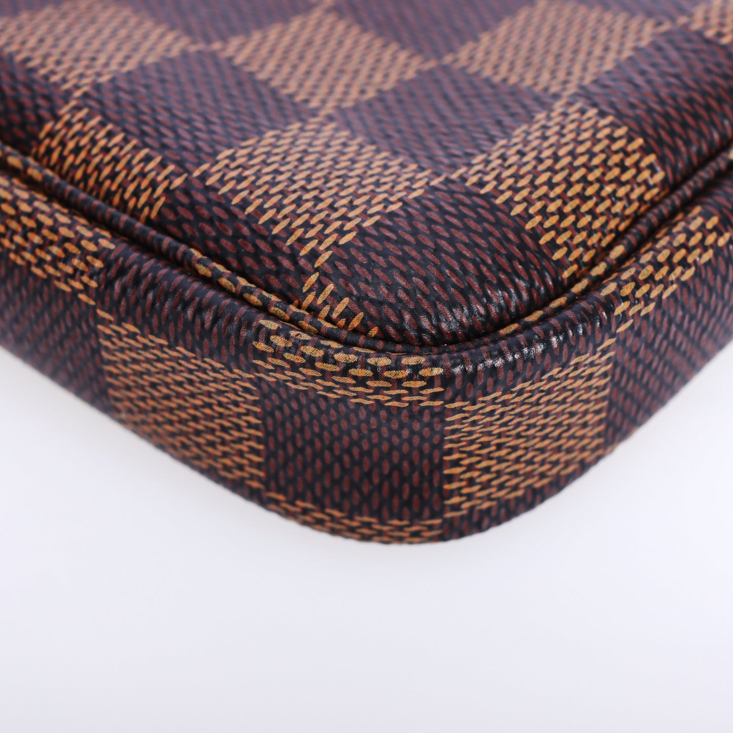 Pre‑Owned Louis Vuitton POCHETTE ACCESSORIES Brown Damier Ebene Coated Canvas Small Leather Goods 78629138