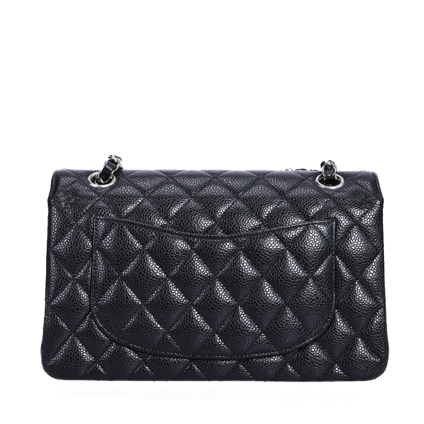 Pre-Owned Chanel Classic Flap Quilted Black Calfskin Leather Shoulder Bag 78928899