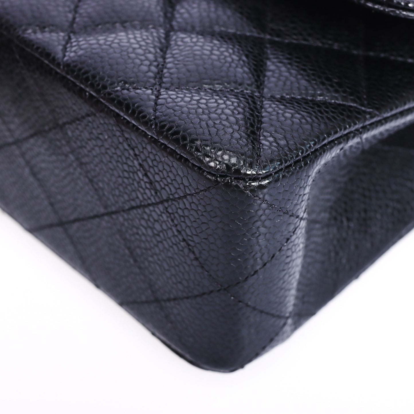 Pre-Owned Chanel Classic Flap Quilted Black Calfskin Leather Shoulder Bag 78928899