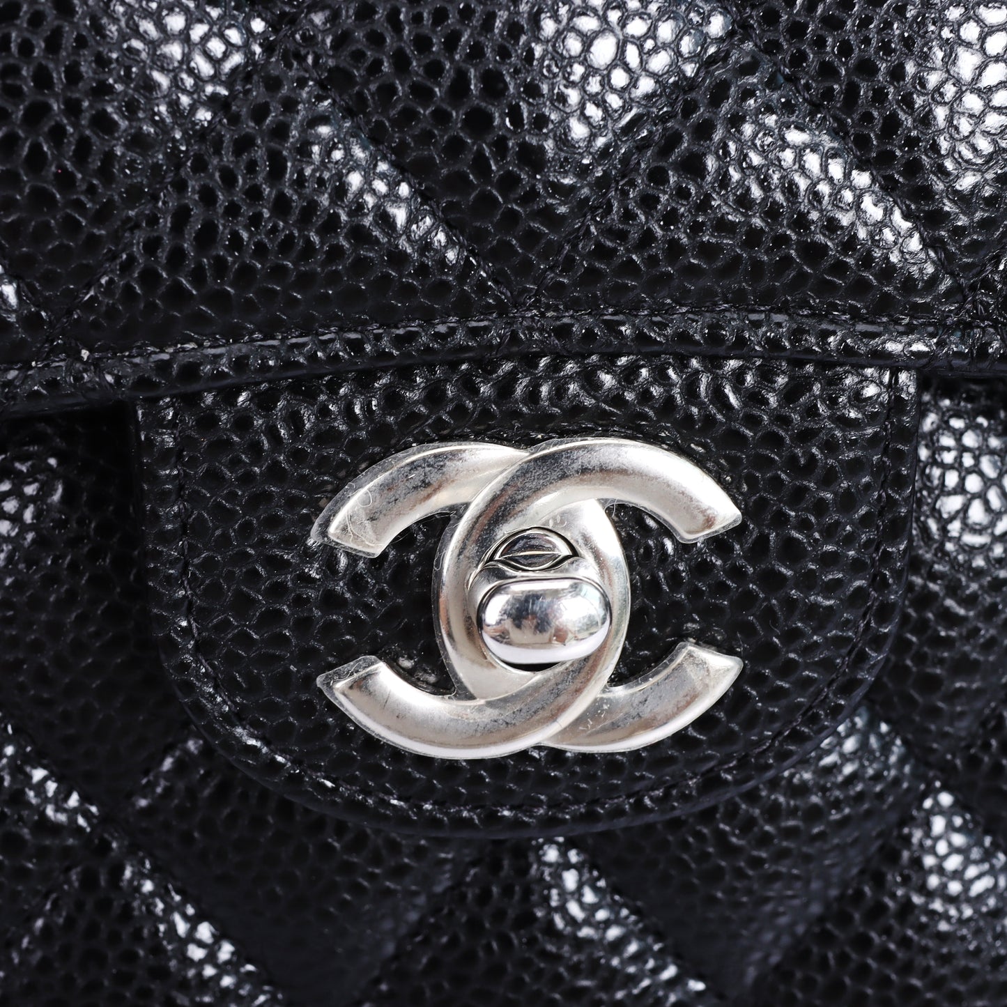 Pre-Owned Chanel Classic Flap Quilted Black Calfskin Leather Shoulder Bag 78928899