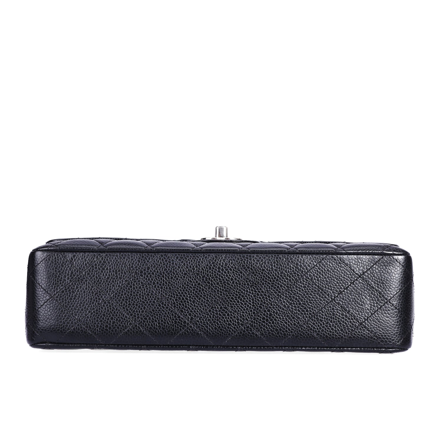 Pre-Owned Chanel Classic Double Flap Black Calfskin Leather Chain Shoulder Bag 79258893