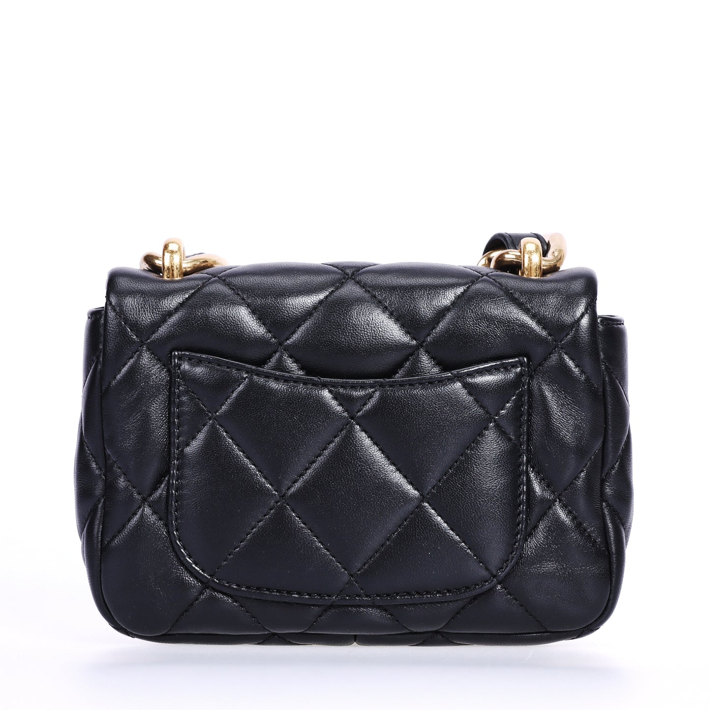 Pre-Owned Chanel Funky Town Flap Black Lambskin Leather Shoulder Bag 79304877