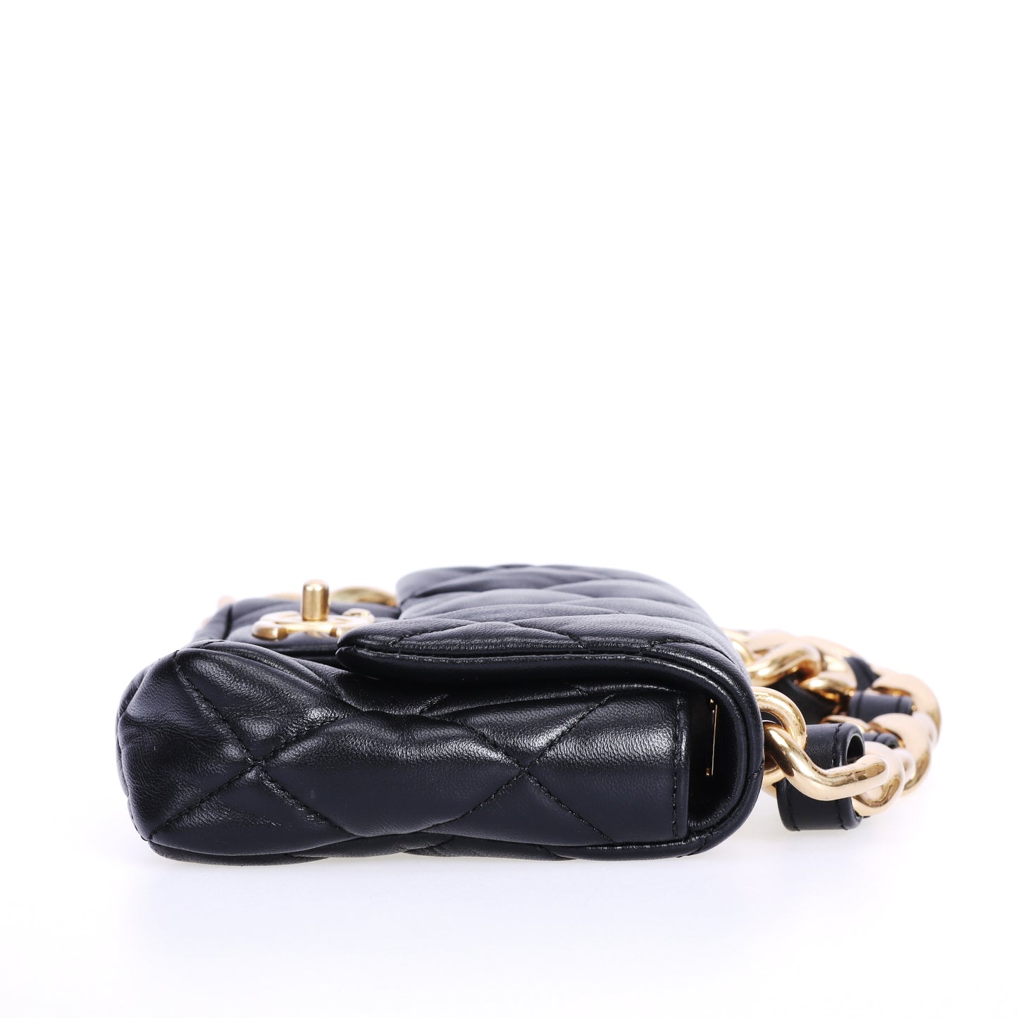 Pre-Owned Chanel Funky Town Flap Black Lambskin Leather Shoulder Bag 79304877