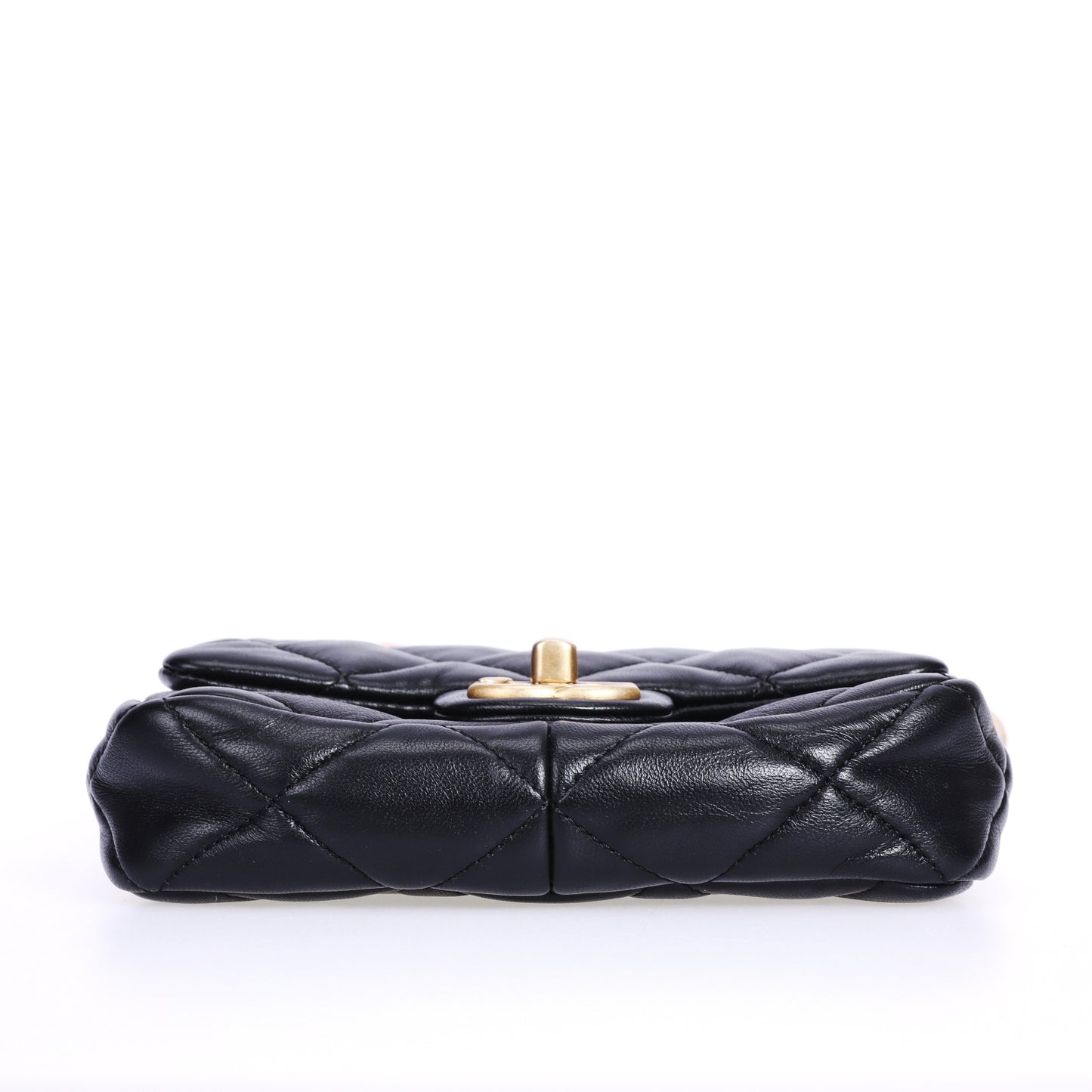Pre-Owned Chanel Funky Town Flap Black Lambskin Leather Shoulder Bag 79304877