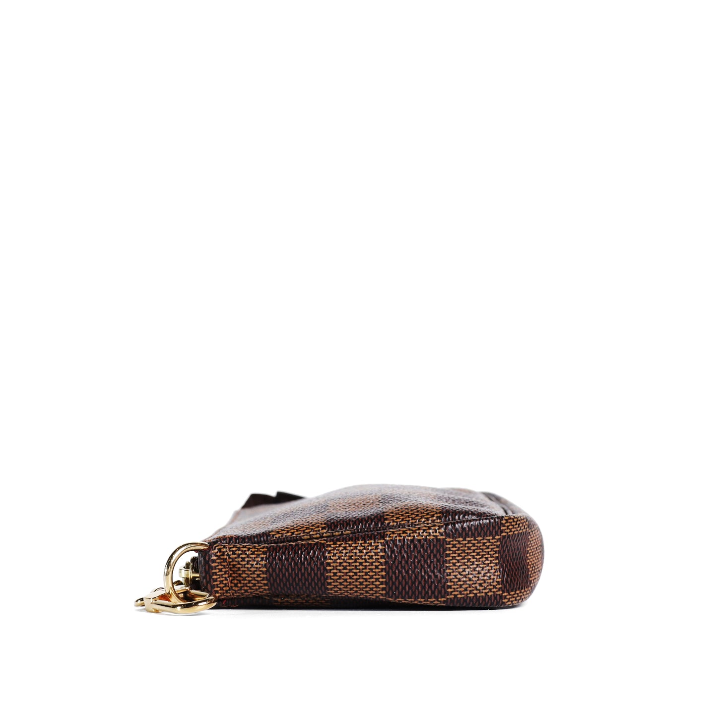 Pre‑Owned Louis Vuitton POCHETTE ACCESSORIES Brown Damier Ebene Coated Canvas Wristlet 79717233