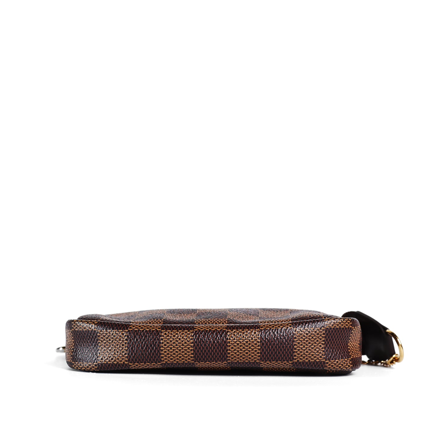 Pre‑Owned Louis Vuitton POCHETTE ACCESSORIES Brown Damier Ebene Coated Canvas Wristlet 79717233