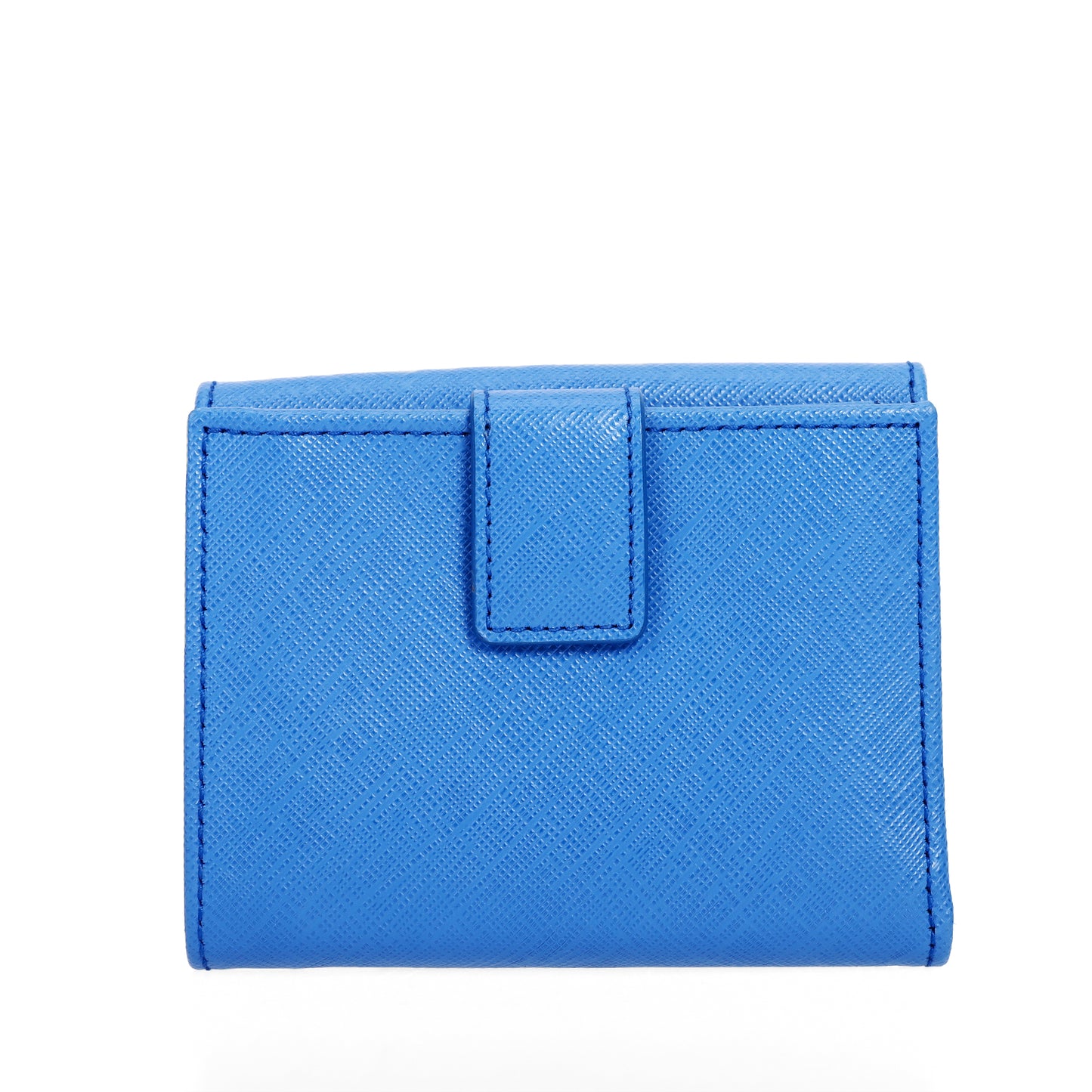 Pre-Owned Salvatore Ferragamo Vara Bow Blue Calfskin Leather Wallet 79843848