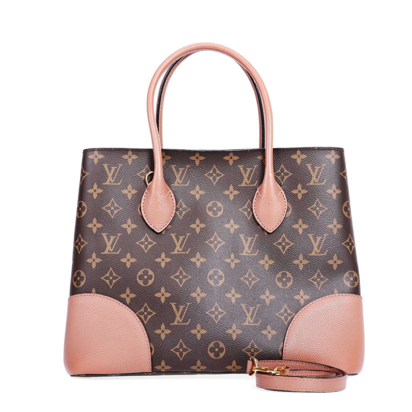 Pre-Owned Louis Vuitton Flandrin Brown Pink Monogram Coated Canvas Shoulder Bag 80875155
