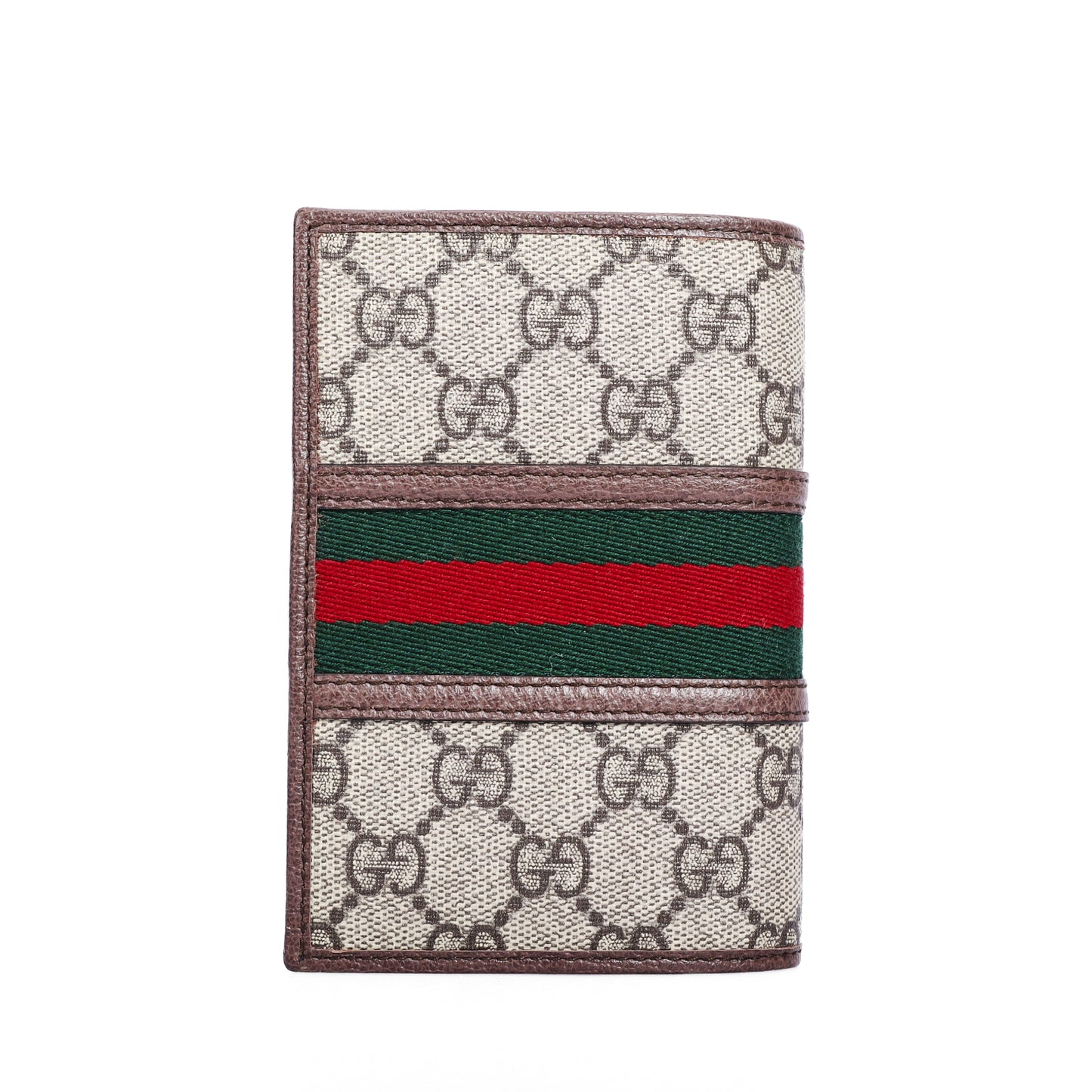 Pre-Owned Gucci Ophidia Brown Coated Canvas Wallet 83849596