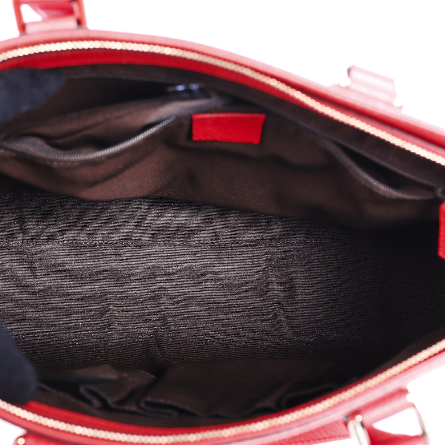 Pre-Owned Gucci Red Pebbled Calfskin Shoulder Bag  84133222