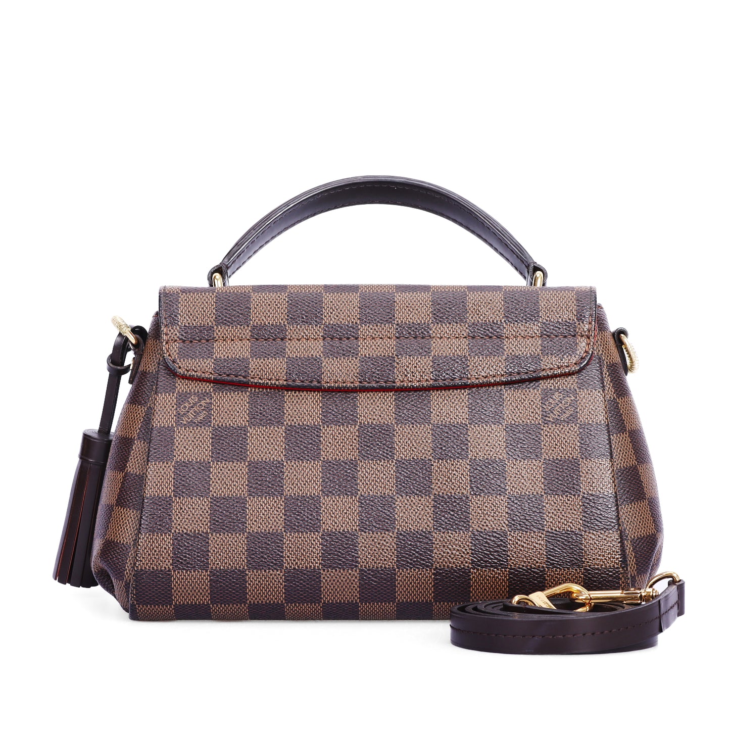 Pre-Owned Louis Vuitton Damier Ebene Brown Coated Canvas Shoulder Bag 85978915