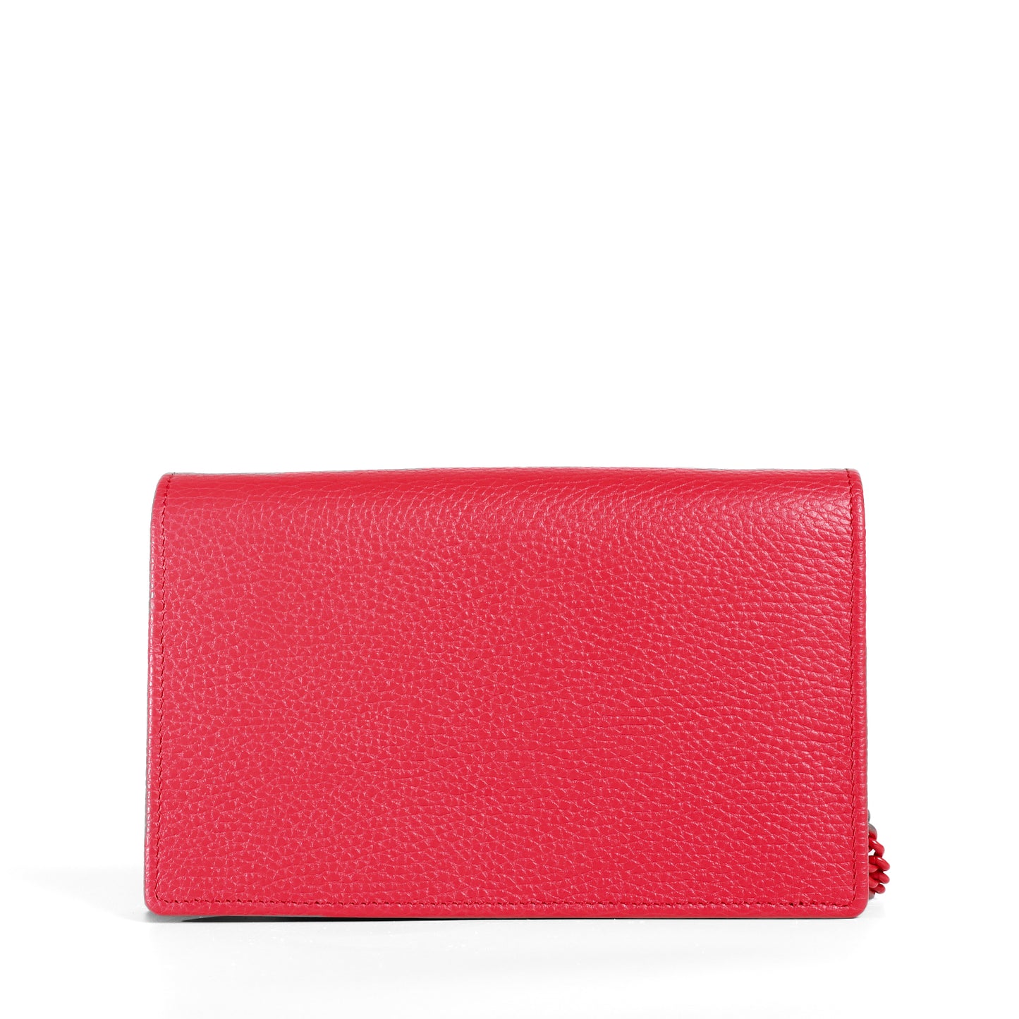 Pre‑Owned Gucci Magenta Matelassé GG Calfskin Wallet on Chain 88744076