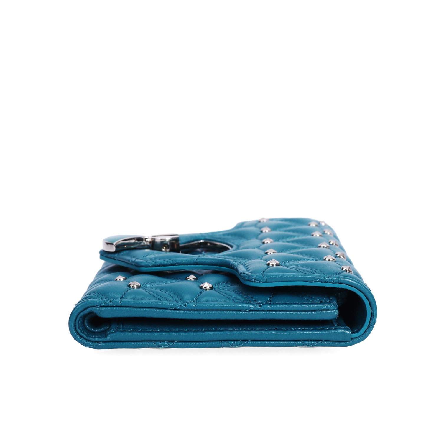Pre-Owned Bvlgari Divas’ Dream Turquoise Calfskin Wallet 88841585
