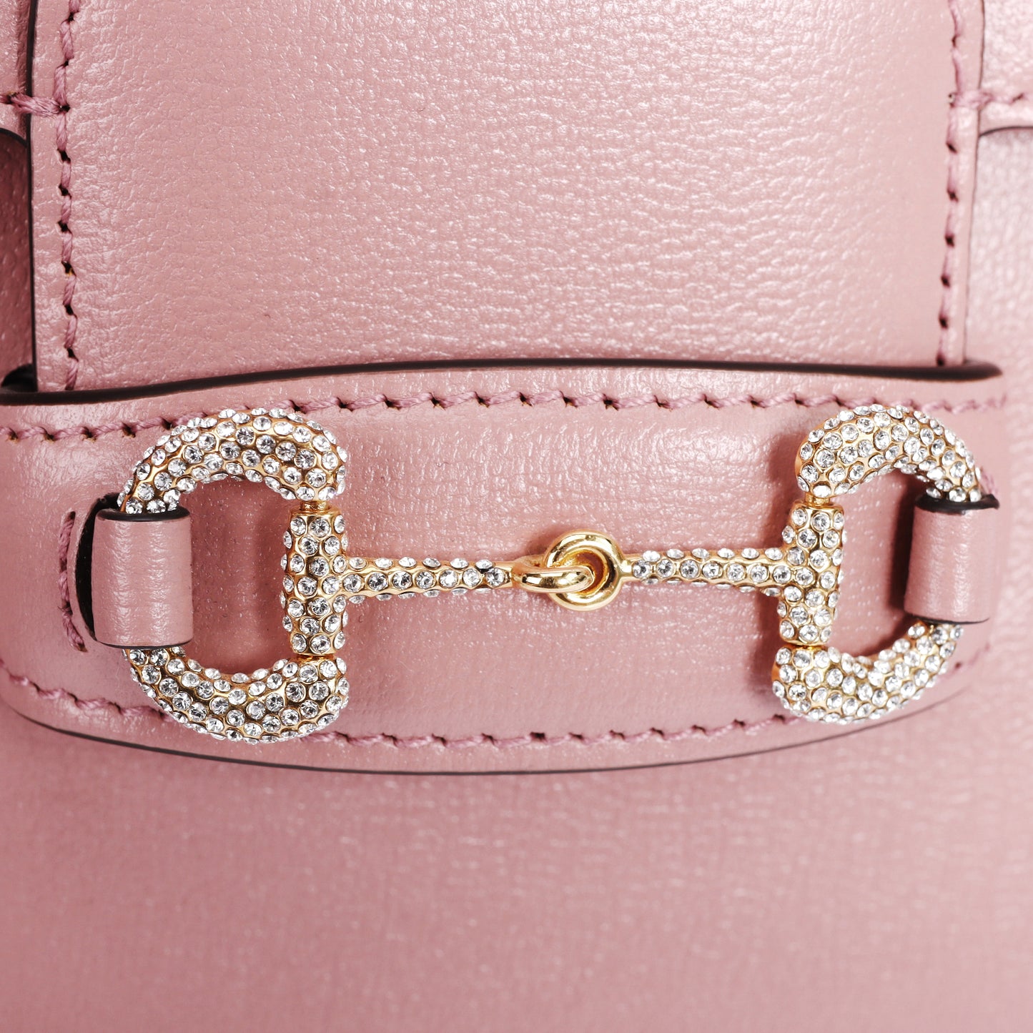 Pre-Owned Gucci Horsebit 1955 Pink Calfskin Chain Wallet on Chain 89456772